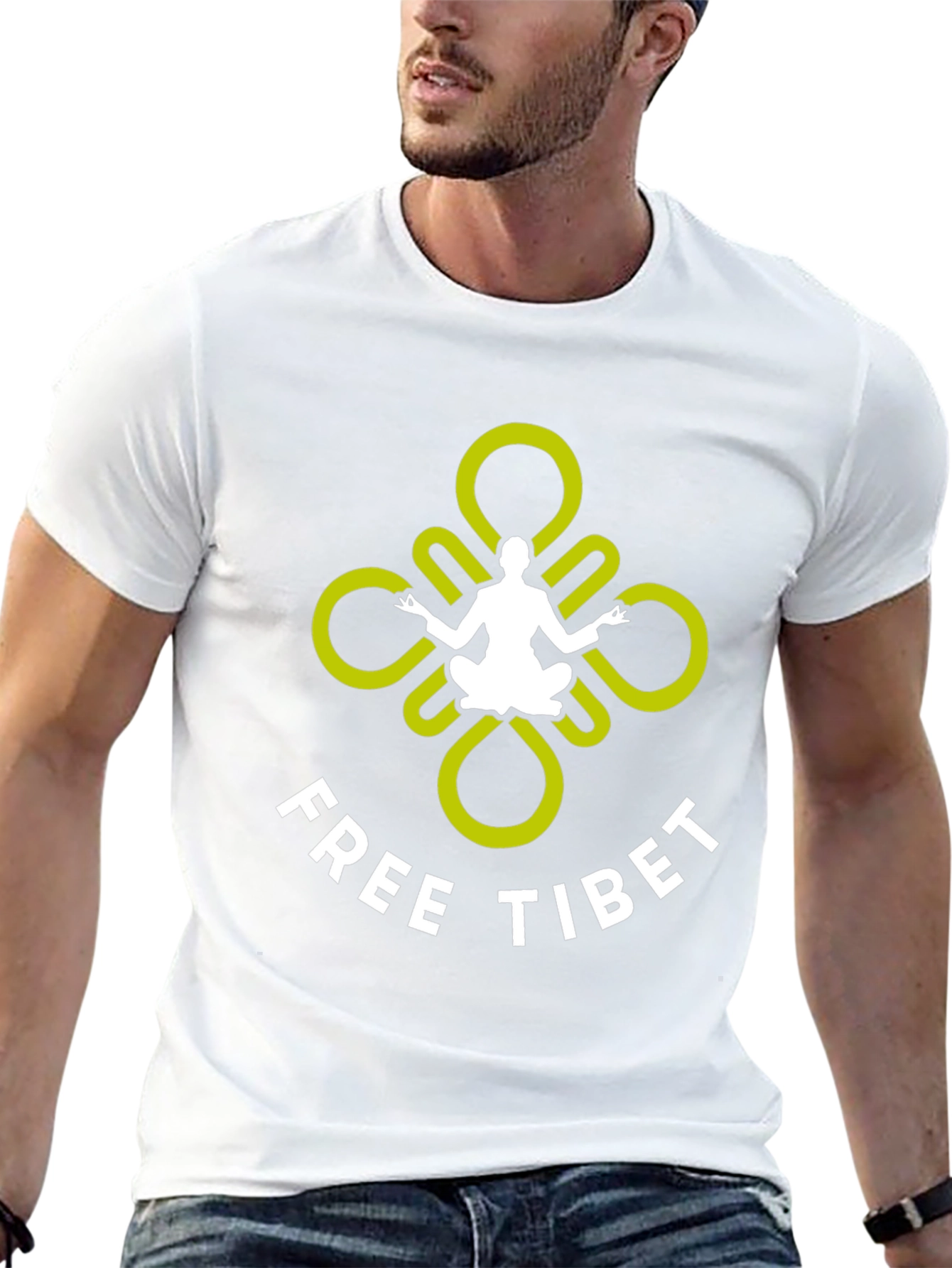 Free Tibet Graphic Tee - Unisex Black T-Shirt