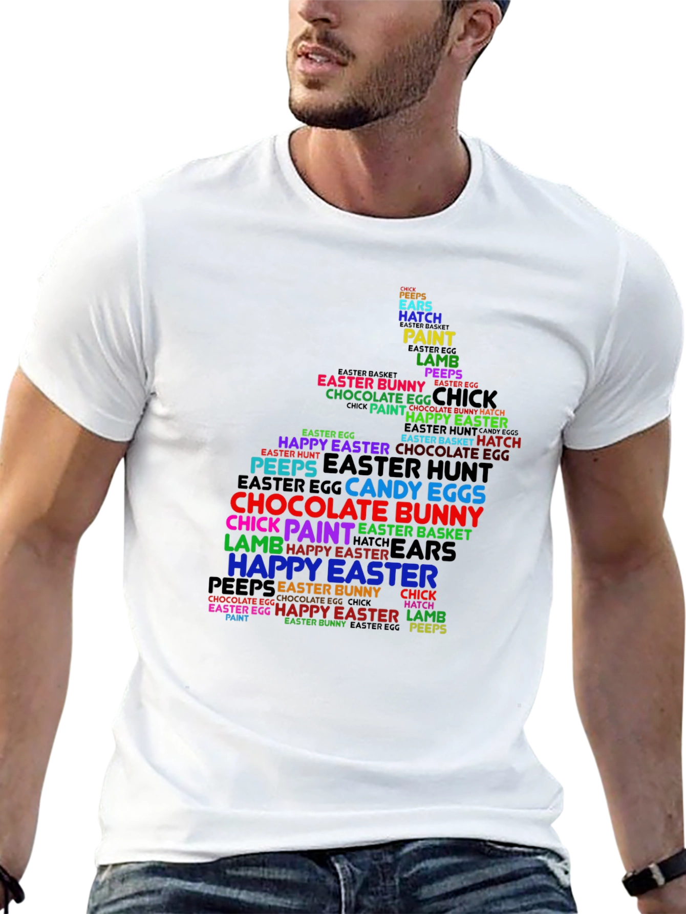 Easter Bunny Word Art T-Shirt