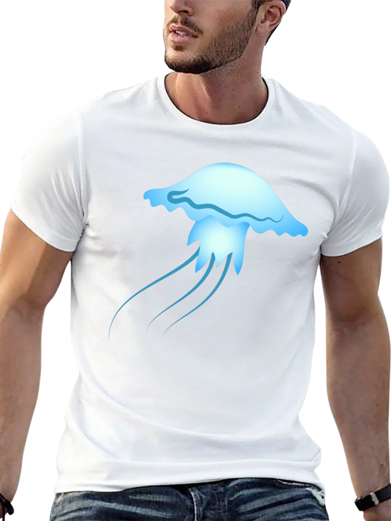 Jellyfish Graphic Tee - Casual Cotton T-Shirt