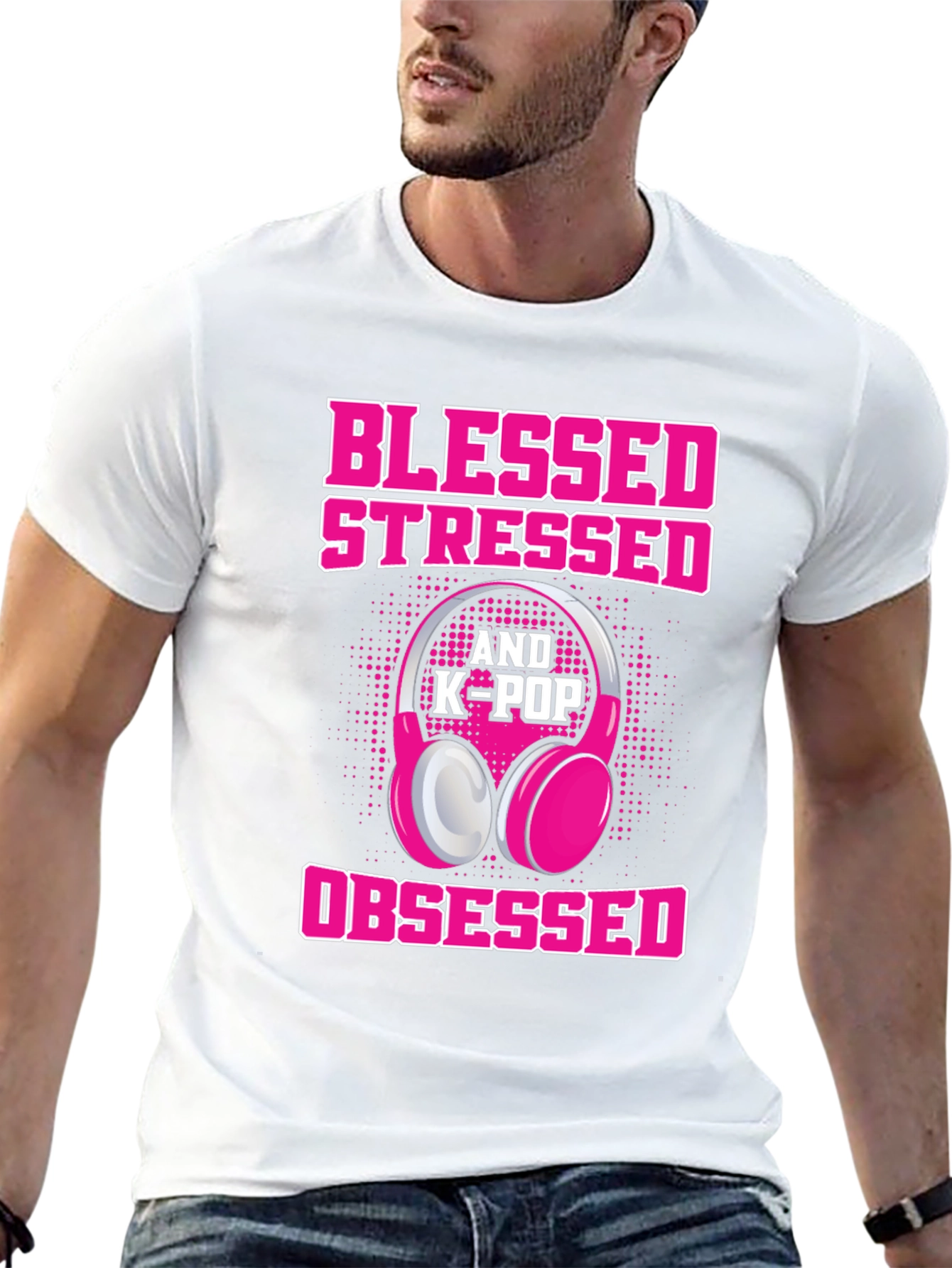 Blessed Stressed & K-Pop Obsessed T-Shirt