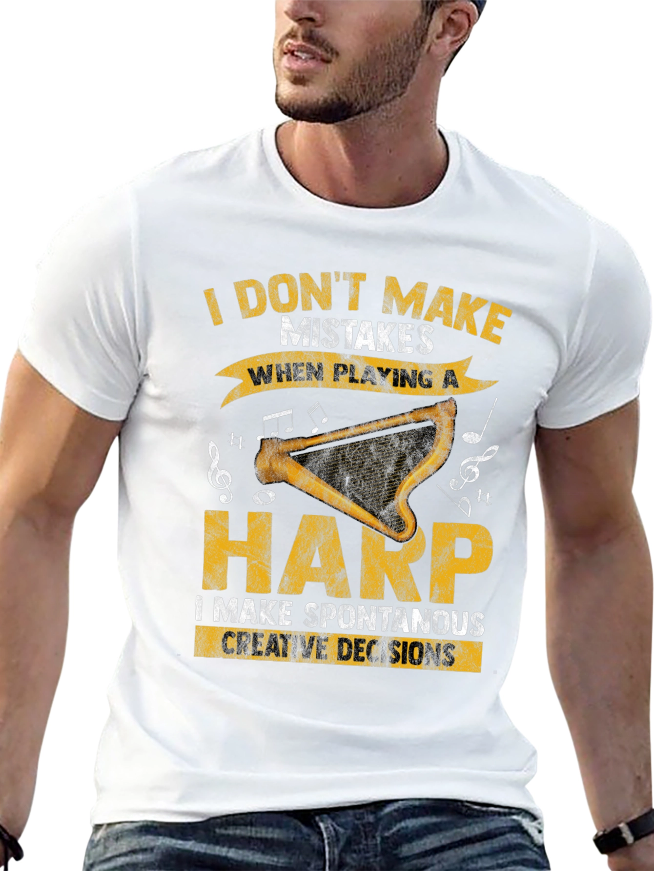 Harp Player T-Shirt - Spontaneous Creative Decisions