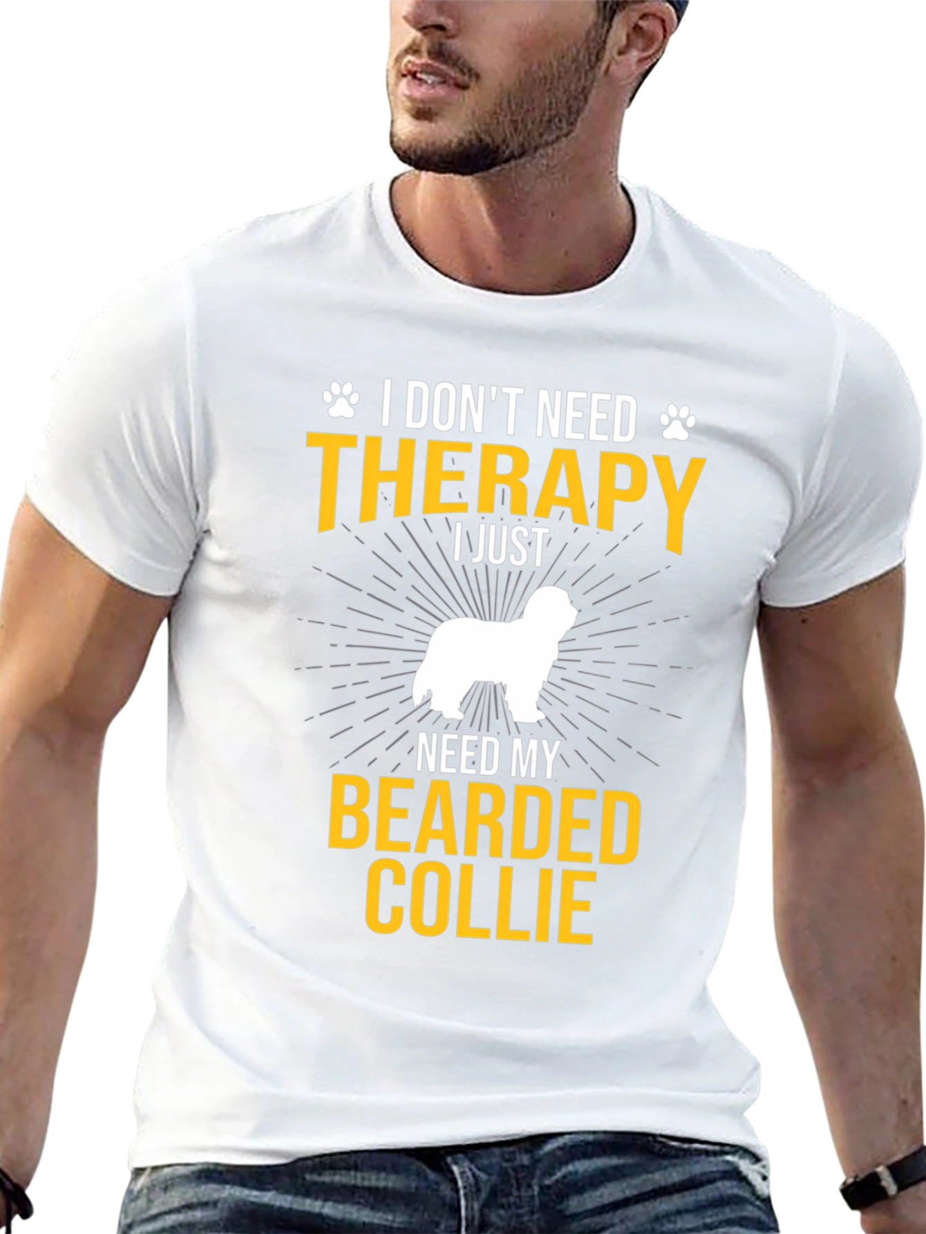Bearded Collie Therapy T-Shirt: Dog Lover Tee