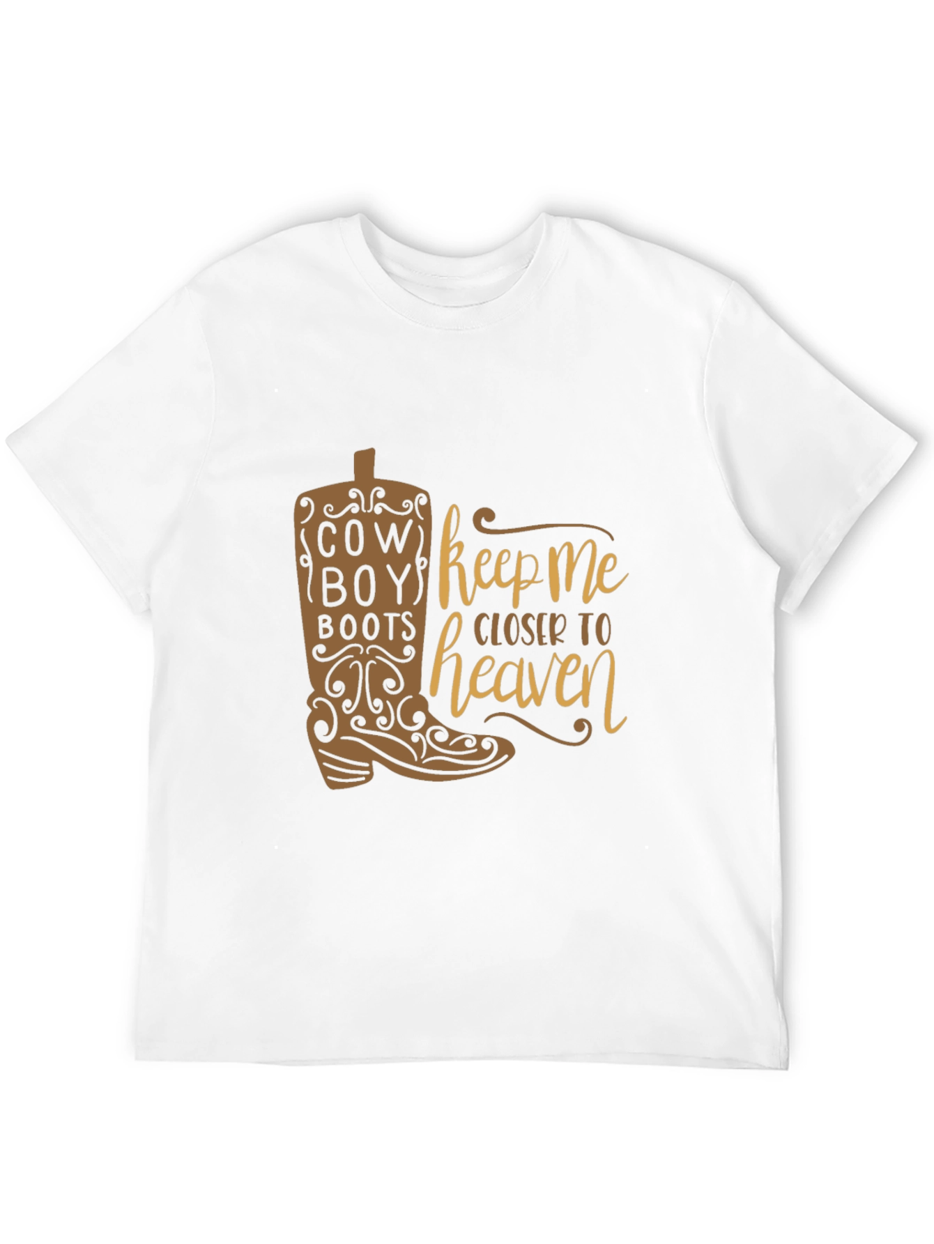 Cowboy Boots Closer to Heaven Graphic T-Shirt