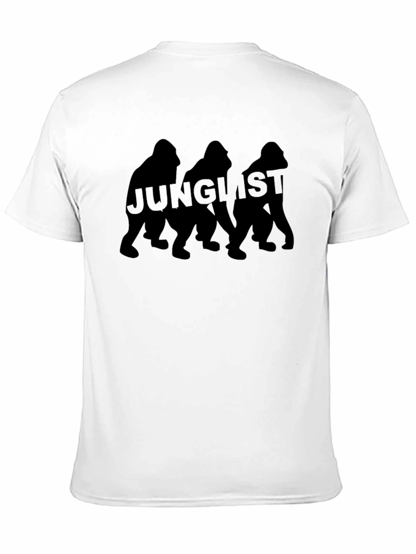 Junglist Gorilla Black Graphic T-Shirt