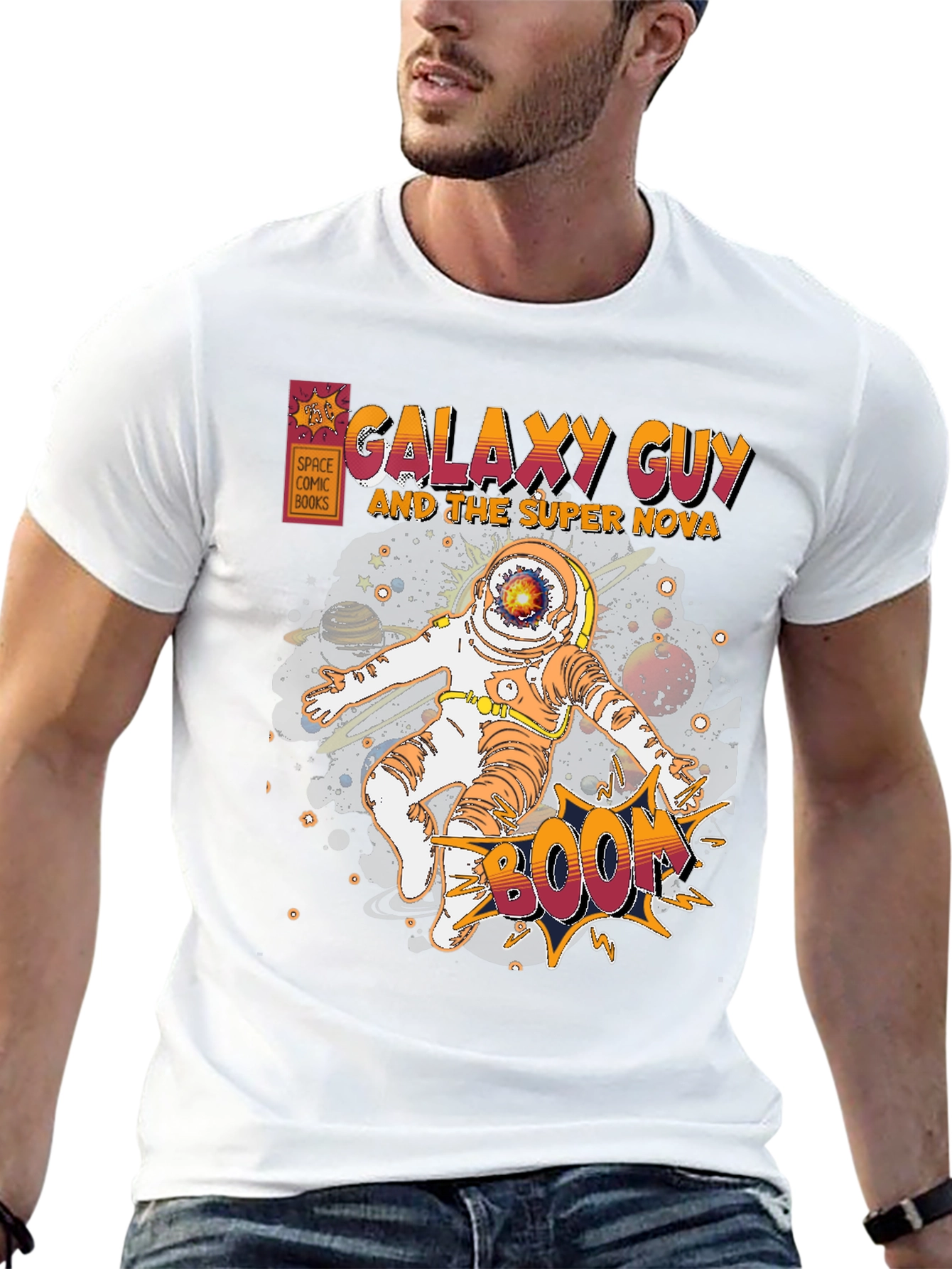 Galaxy Guy Comic Book Graphic T-Shirt