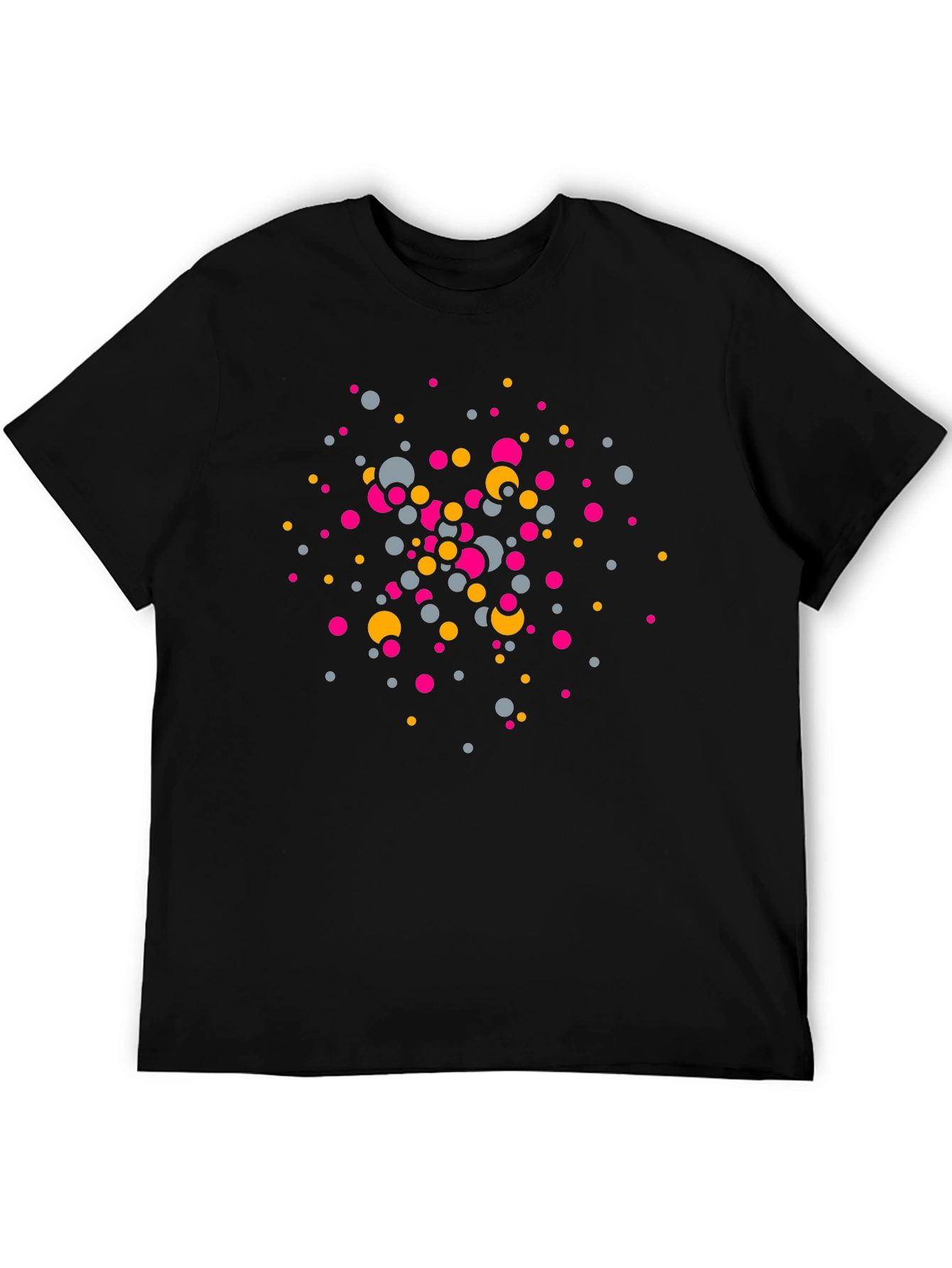 Abstract Dots Black T-Shirt
