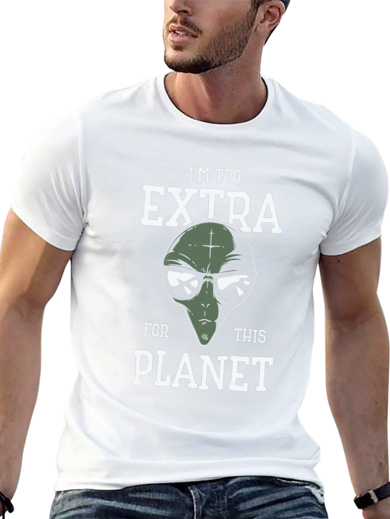 Im Too Extra Alien Graphic T-Shirt