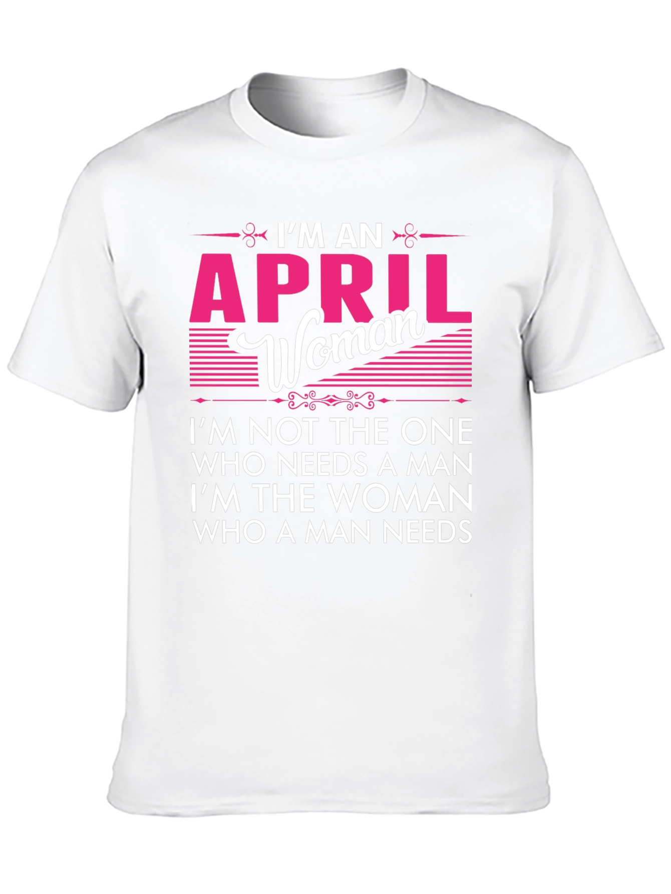 April Woman Graphic Tee - Birthday Month Gift
