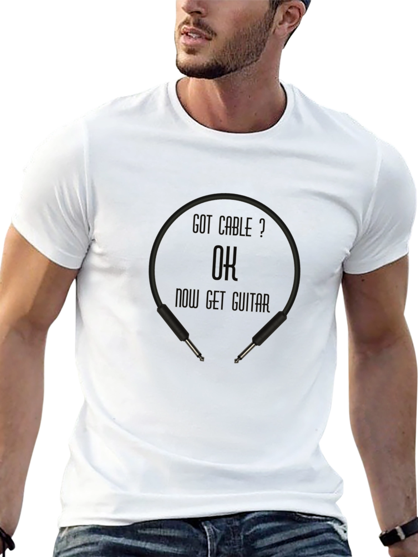 Got Cable? OK Now Get Guitar T-Shirt - Black