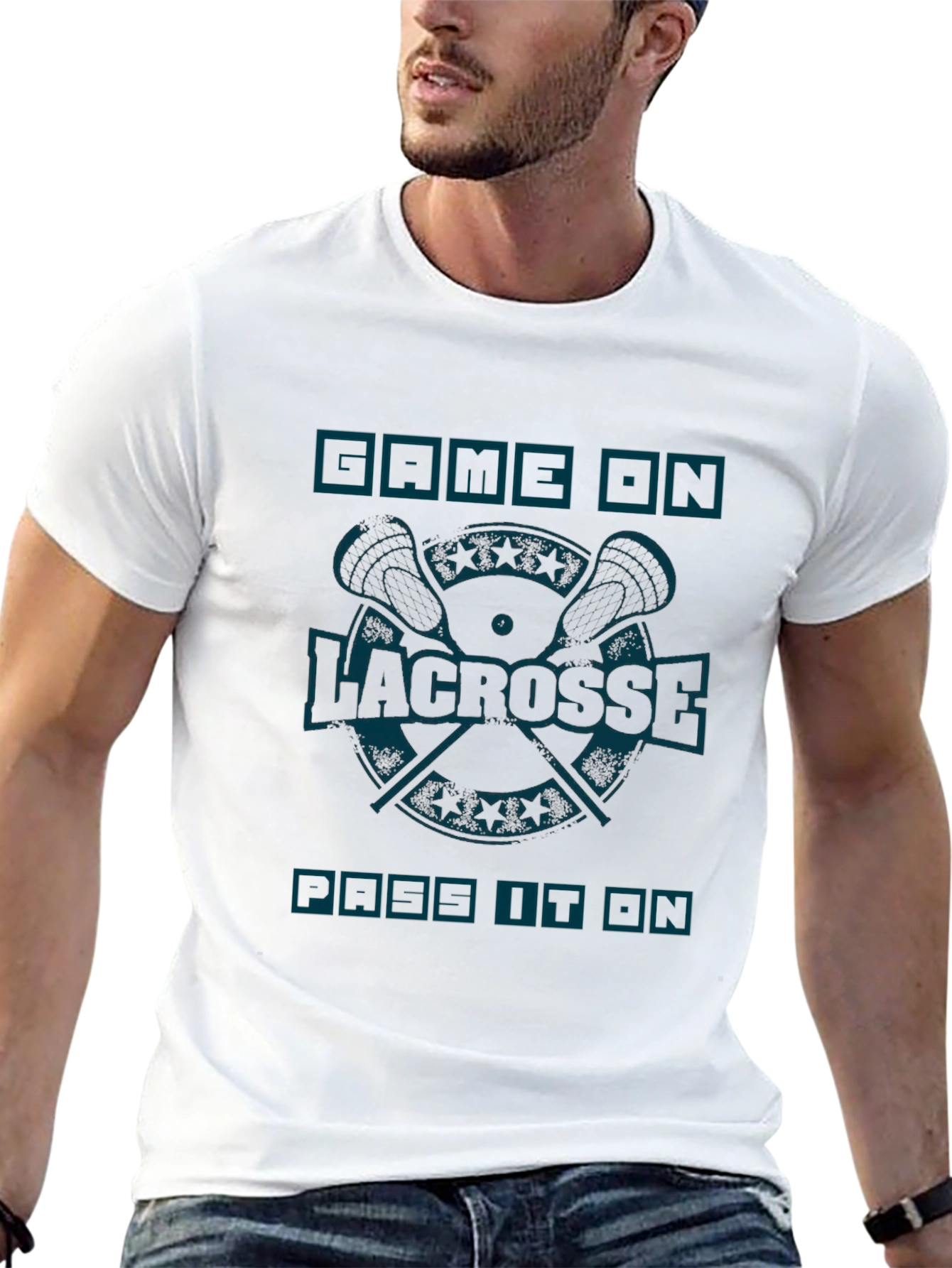 Lacrosse Game On T-Shirt - Sportswear Tee