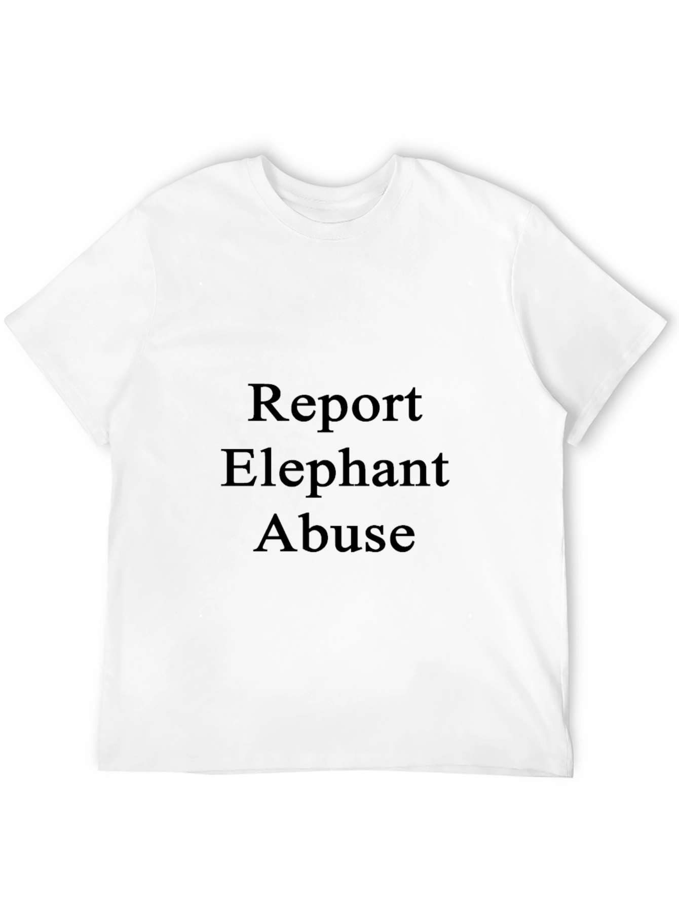 Report Elephant Abuse Black T-Shirt