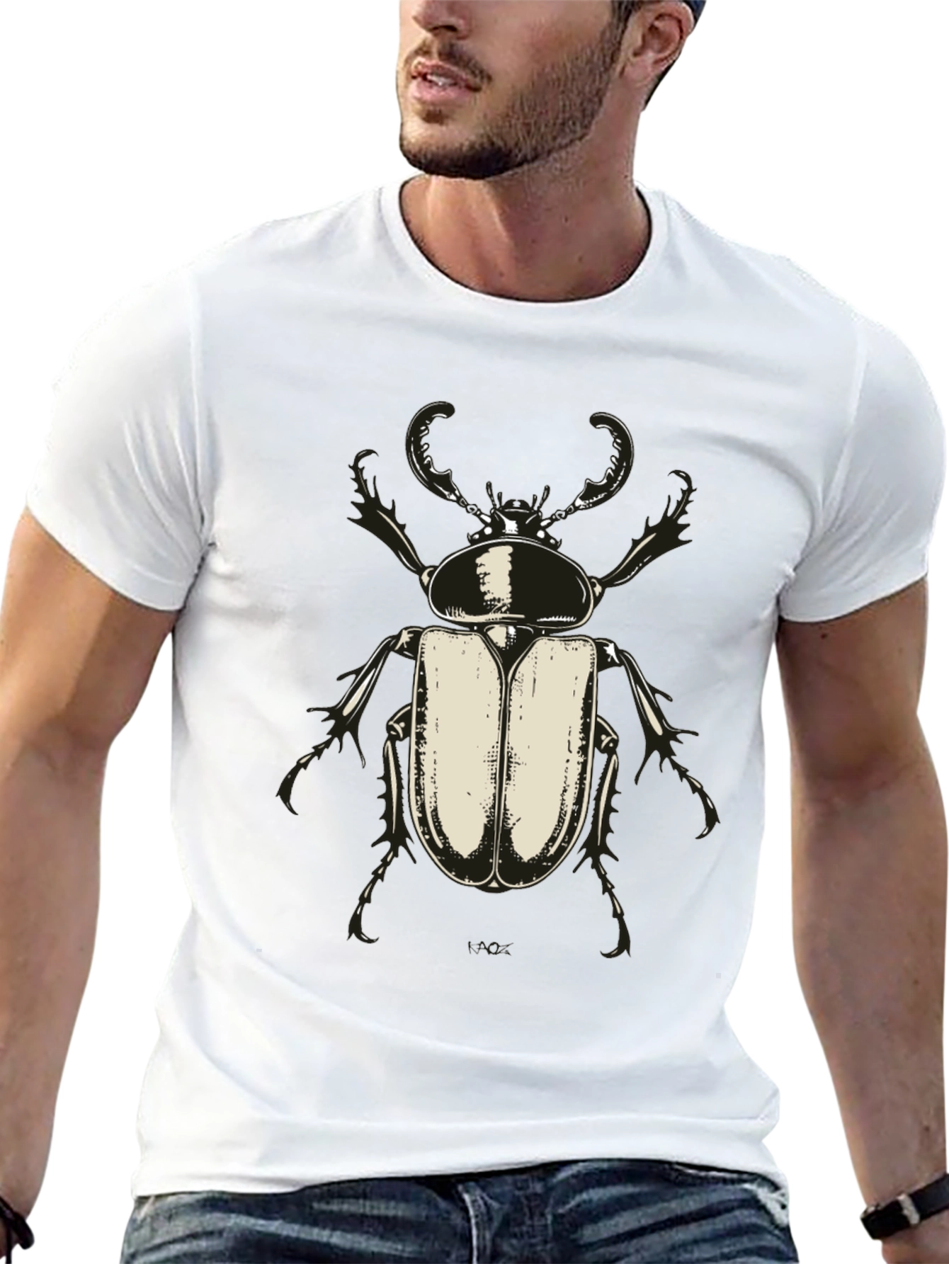 Beetle Graphic Tee - Bold Insect Design