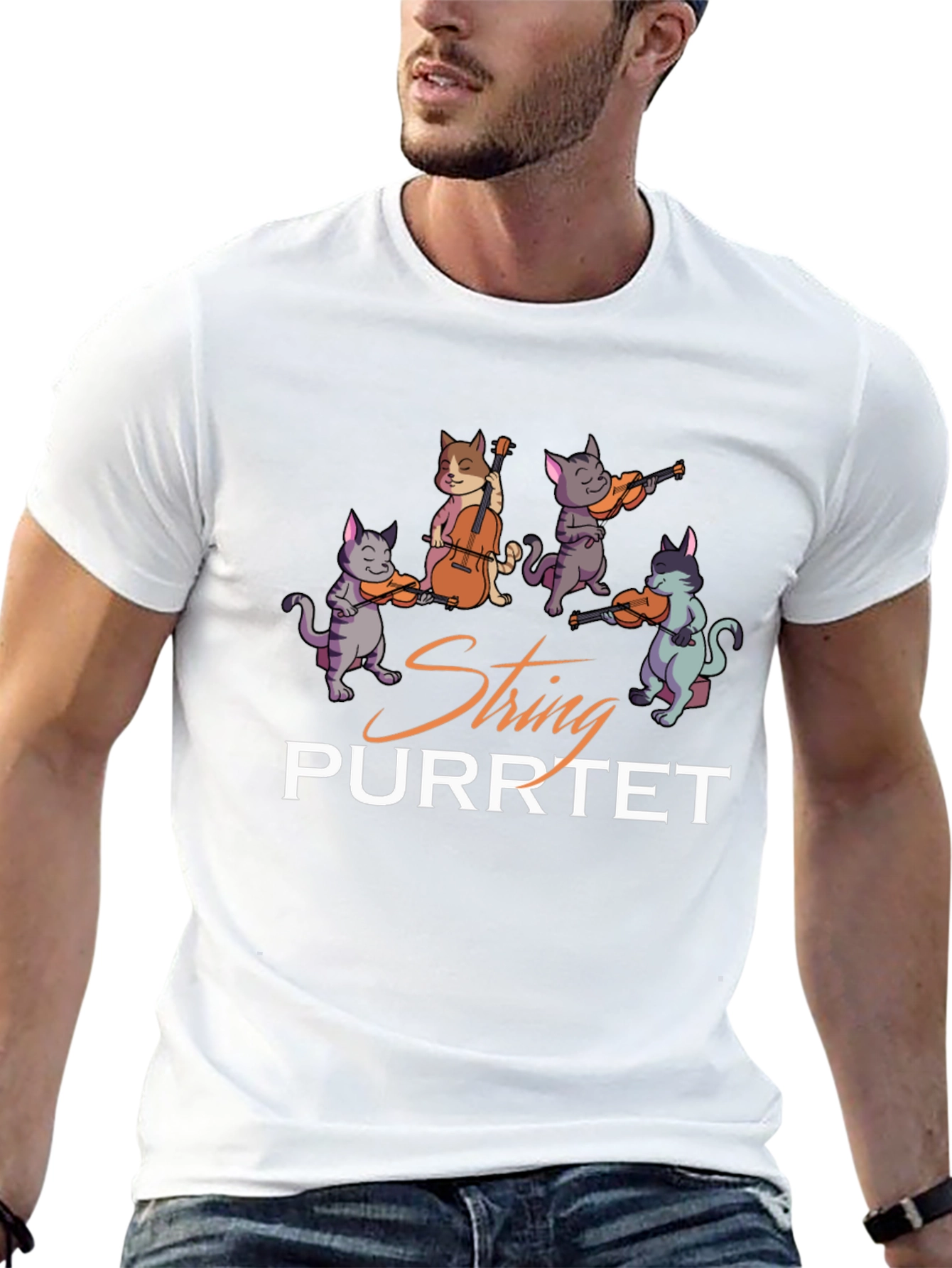 String Purrtet Cats Music T-Shirt