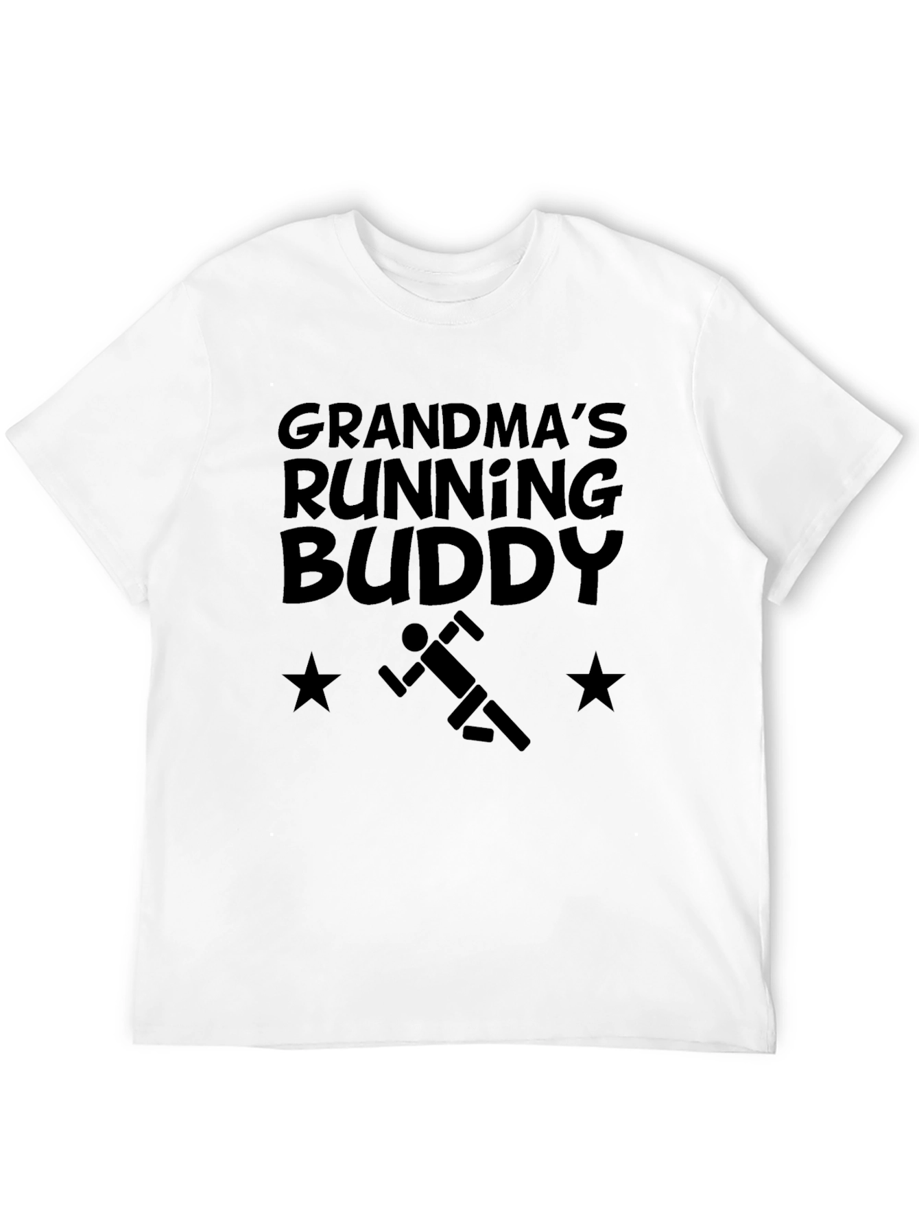 Grandmas Running Buddy Black T-Shirt