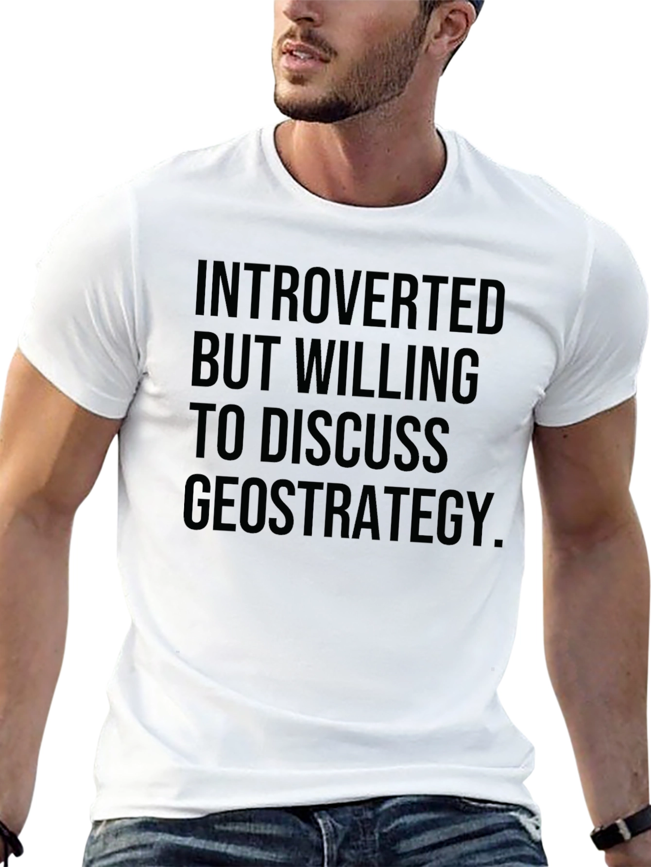 Introverted Geostrategy T-Shirt - Black Graphic Tee