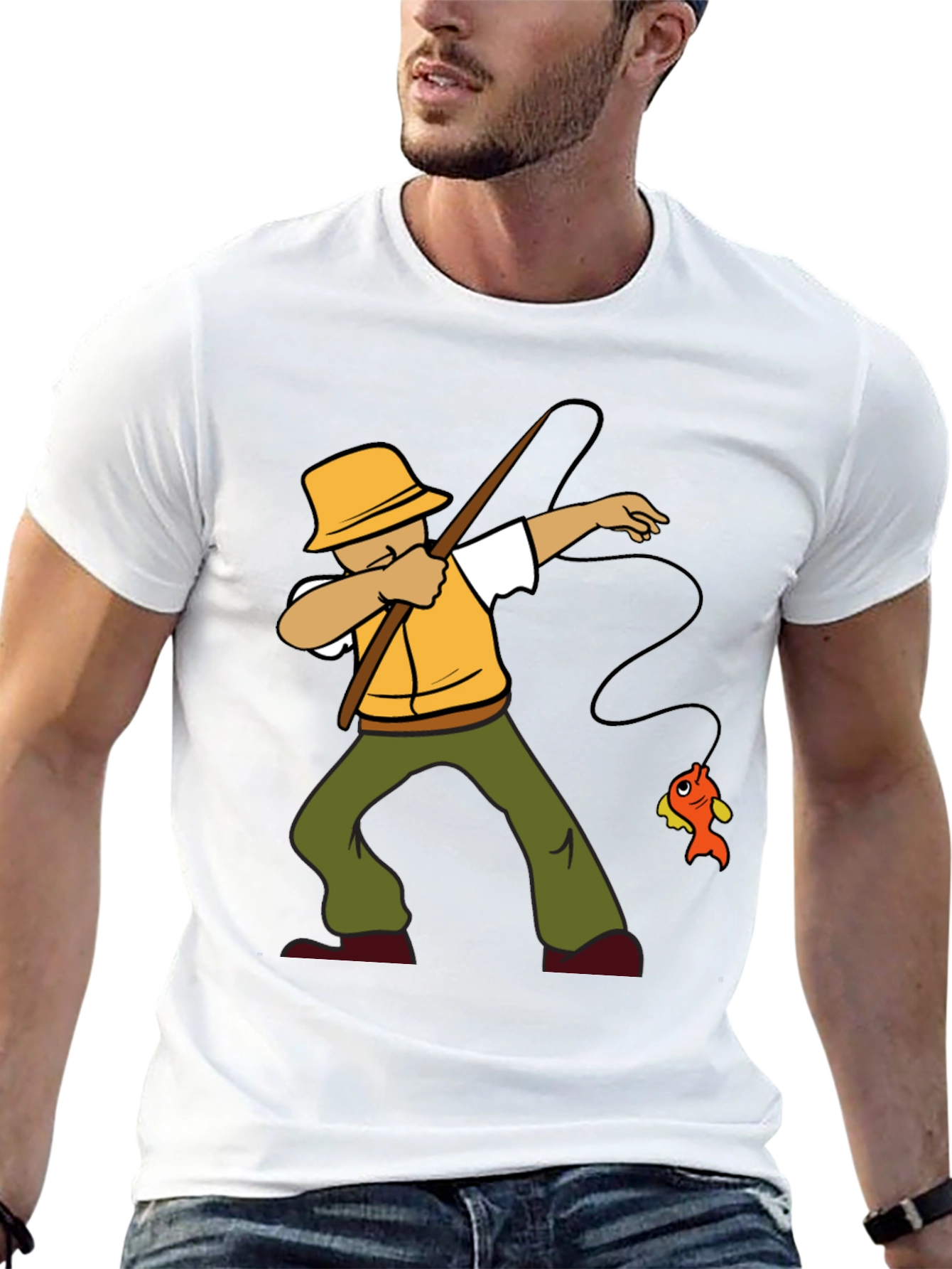Fisherman Dab T-Shirt - Funny Fishing Tee