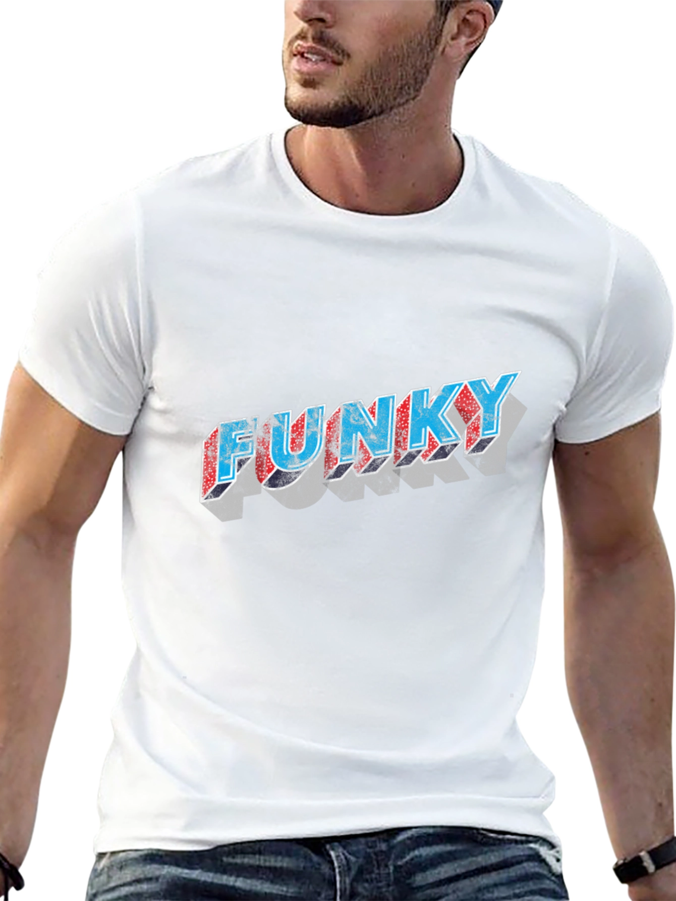 Funky Graphic Tee - Stylish Black Cotton T-Shirt