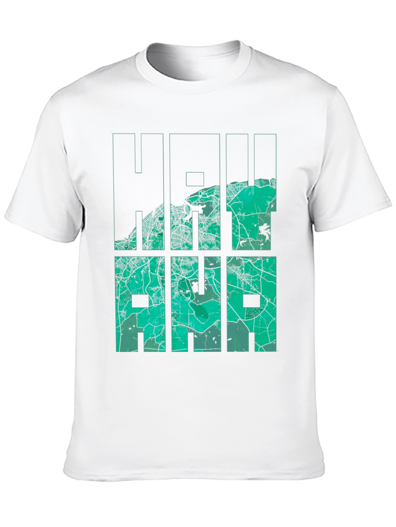 Haifa Map Graphic Tee - Black Urban Style T-Shirt