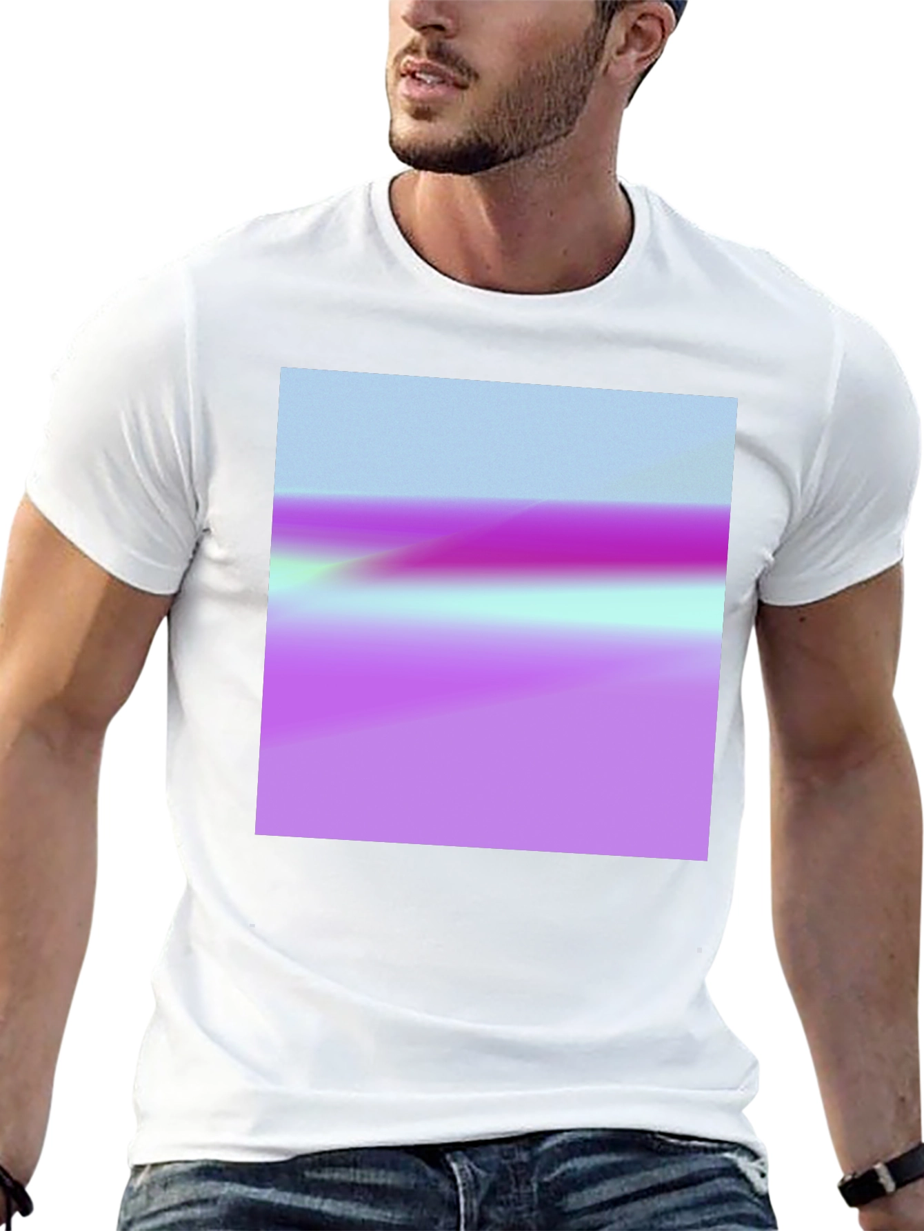 Abstract Horizon Black T-Shirt
