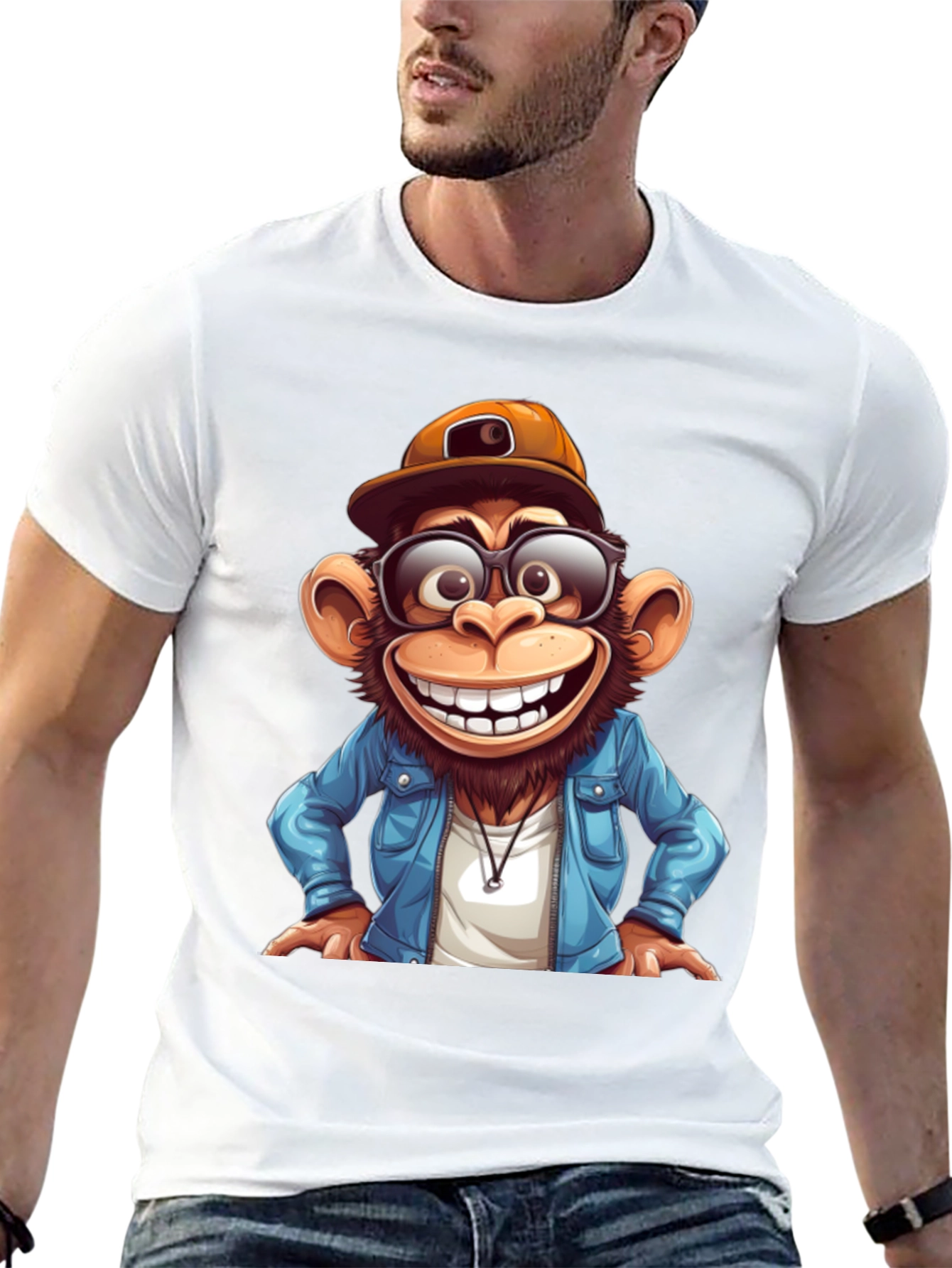 Cool Monkey Graphic Tee - Black