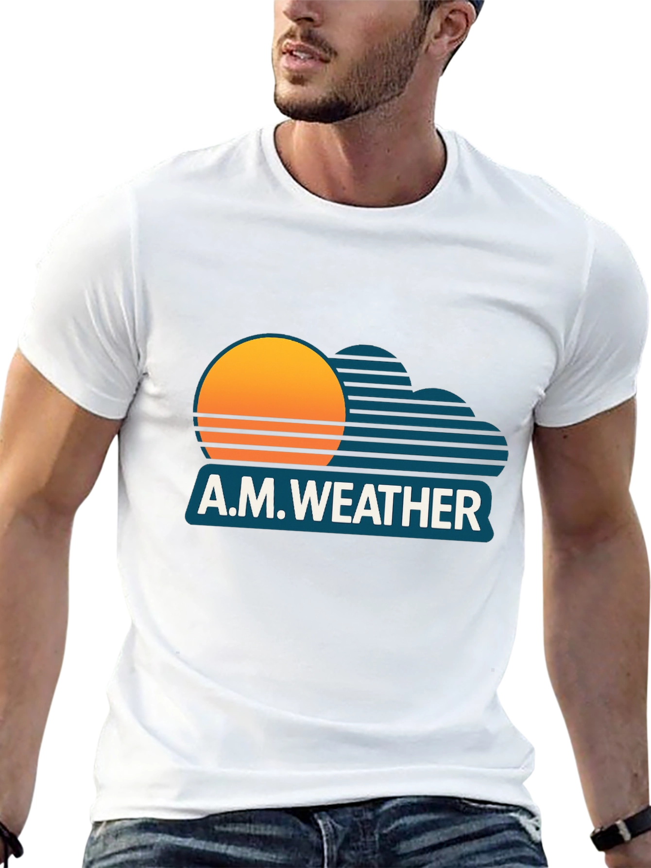 A.M. Weather Graphic Tee - Retro Sunset Style