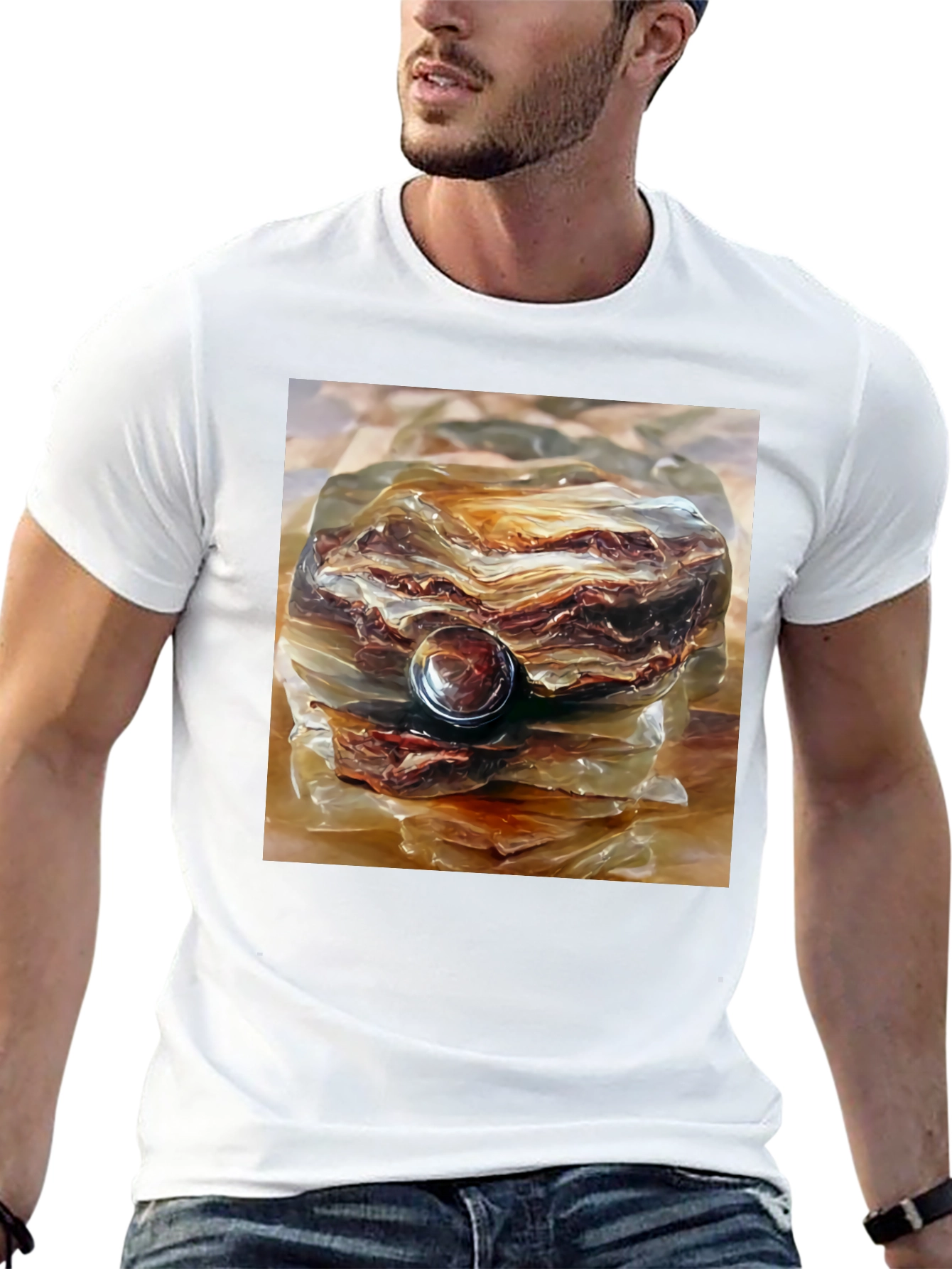 Abstract Rock Formation Graphic Tee - Unique Design