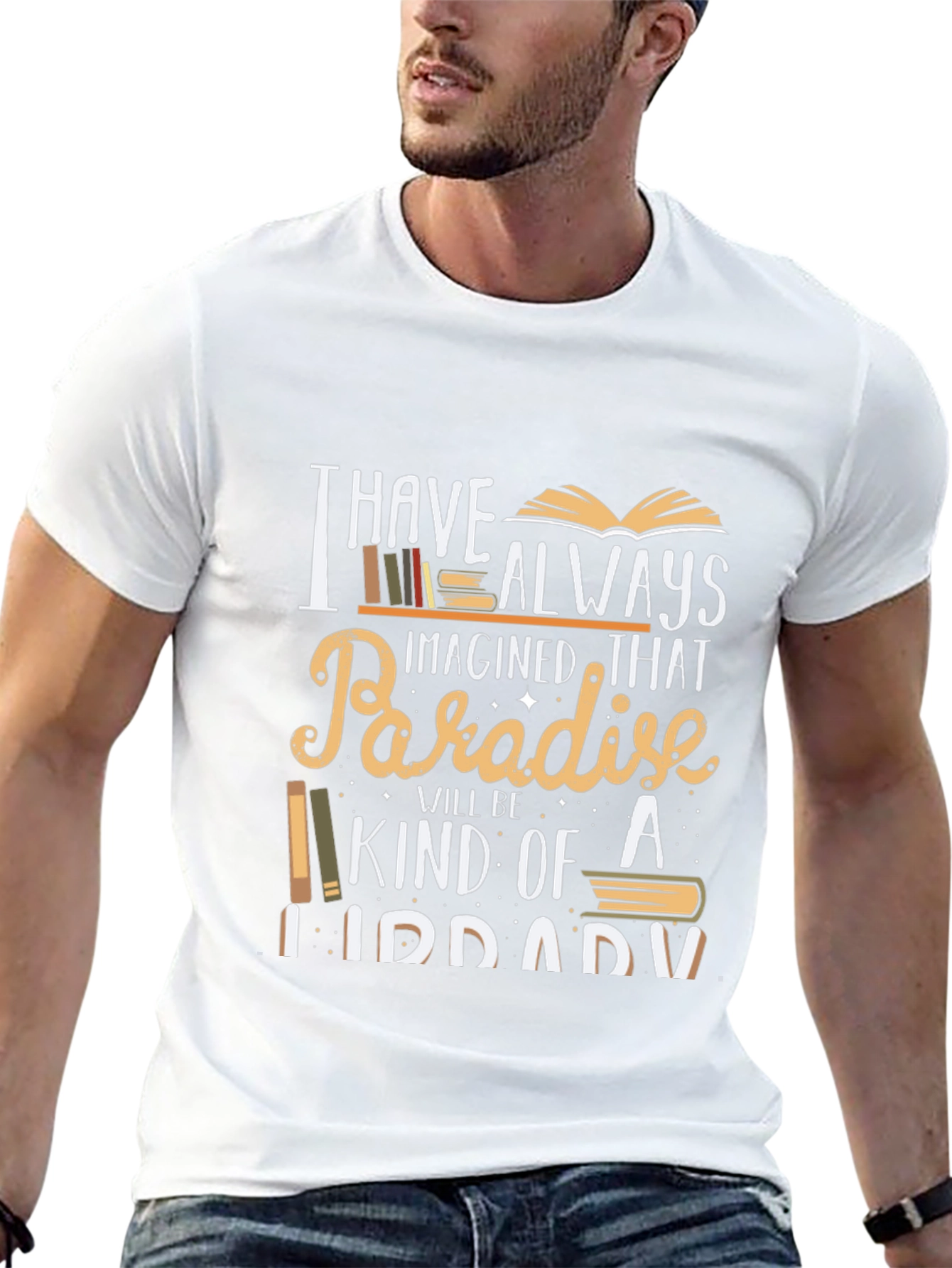 Paradise Library T-Shirt - Book Lover Tee
