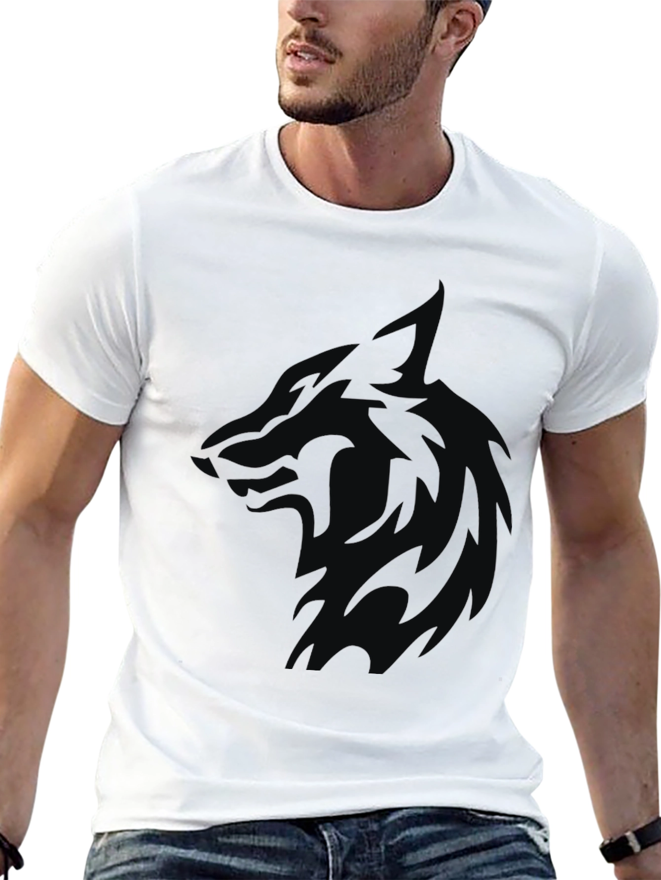 Stealth Wolf Graphic Tee - Mens Black T-Shirt