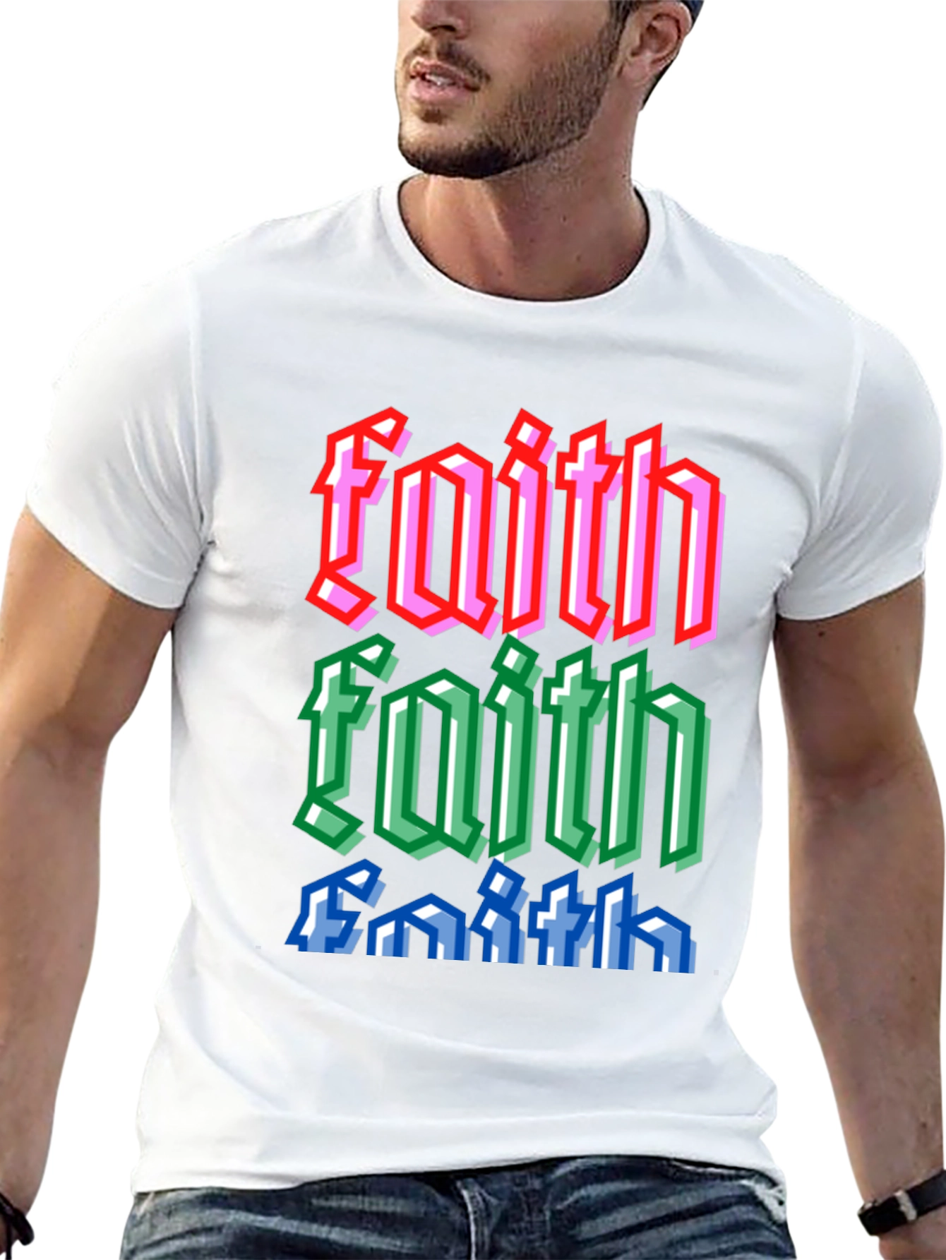 Faith Pixel Art Graphic Tee