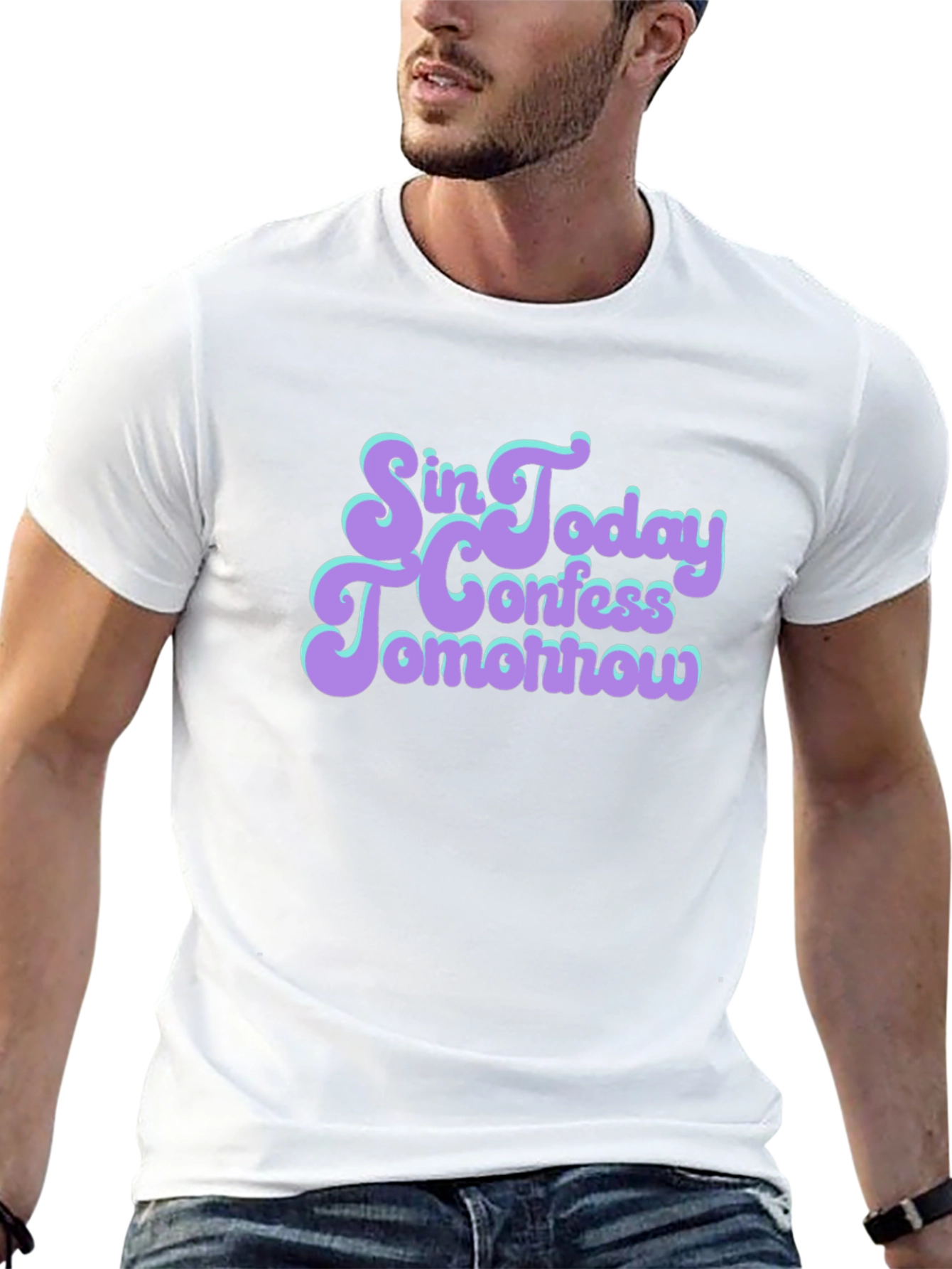 Sin Today Confess Tomorrow Graphic Tee