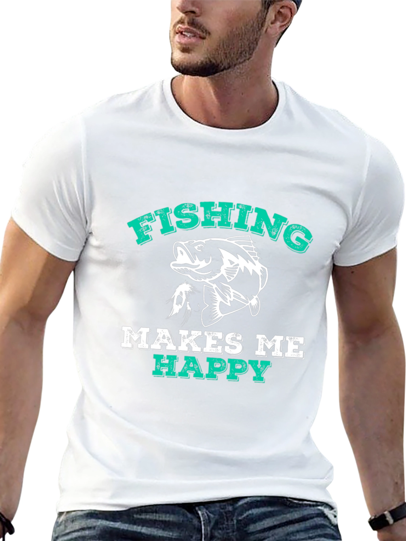 Fishing Makes Me Happy T-Shirt
