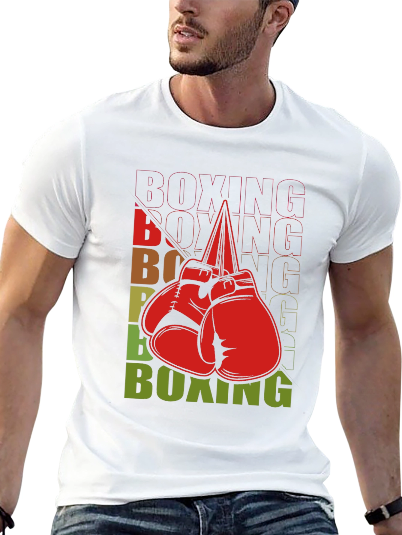 Boxing Gloves Graphic Tee - Retro Style