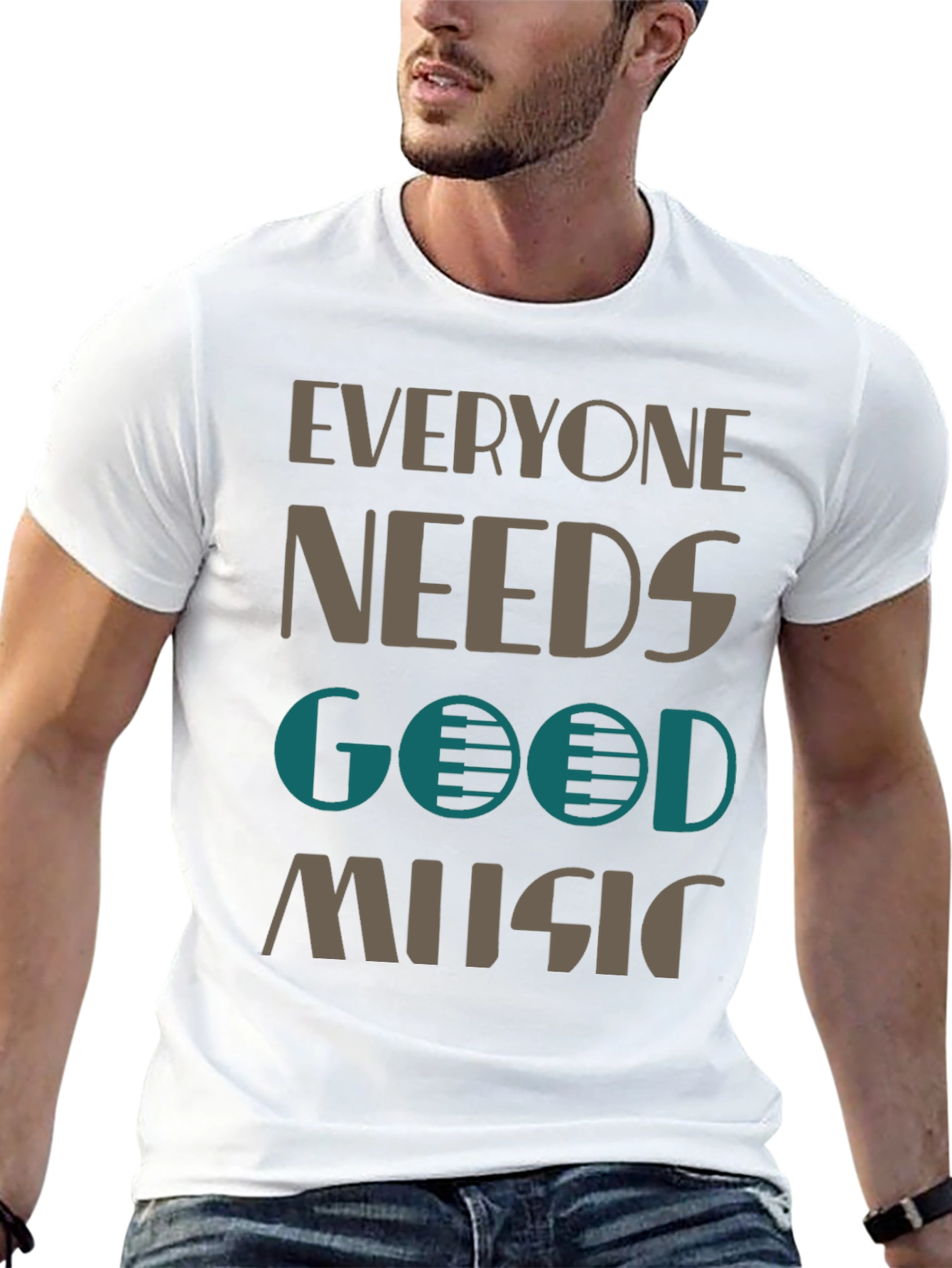 Everyone Needs Good Music Black Graphic Tee