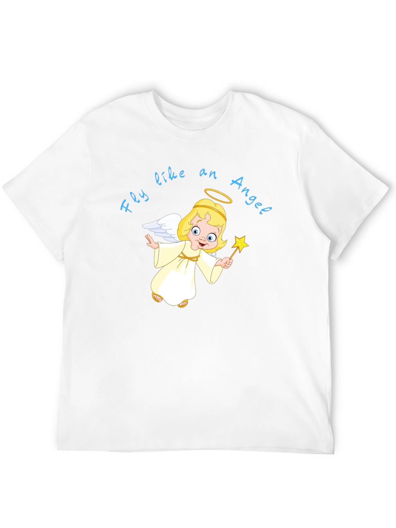 Fly Like an Angel T-Shirt Black Cotton Graphic Tee