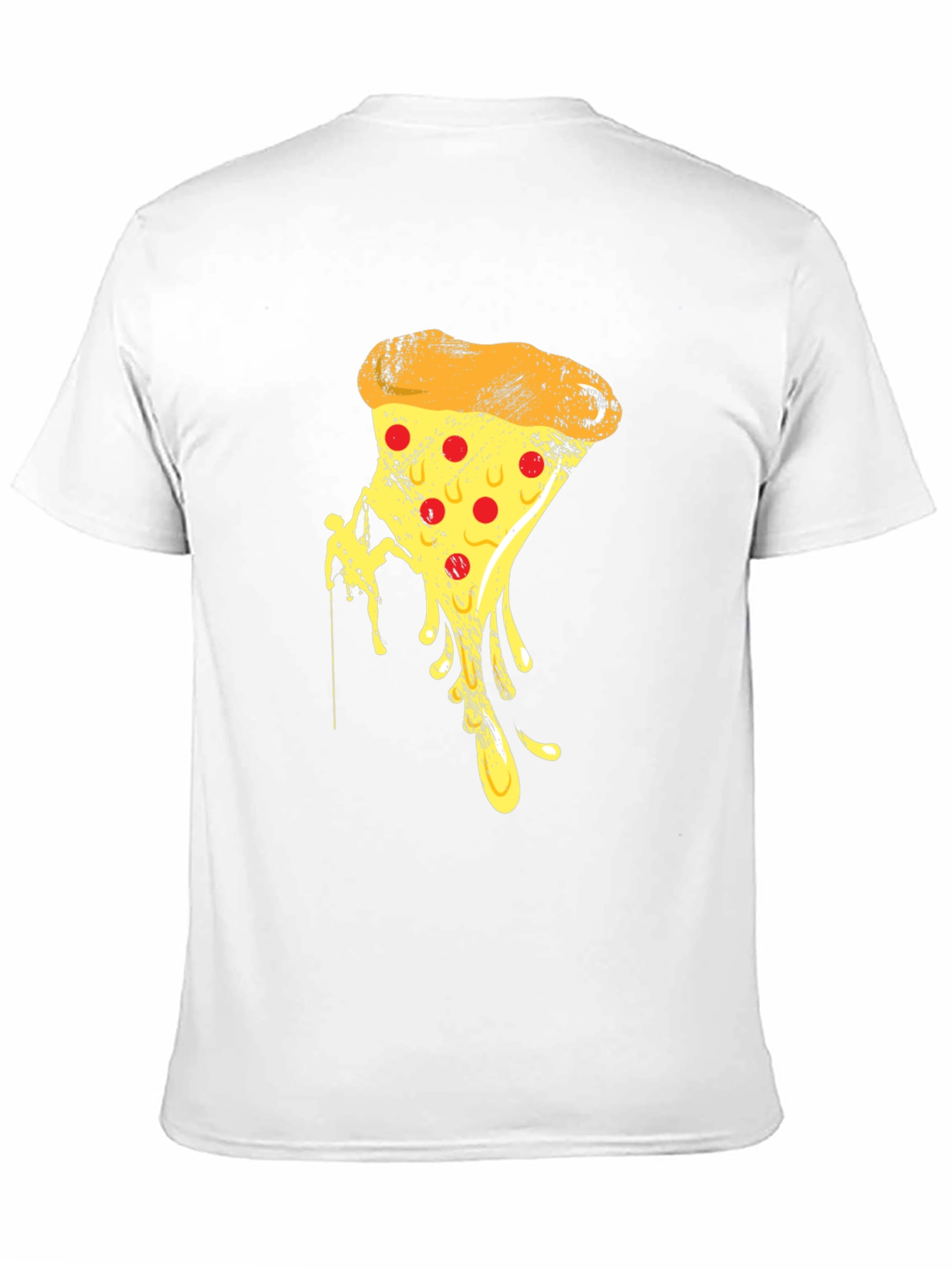 Pizza Climbing Graphic Tee - Funny Novelty T-Shirt