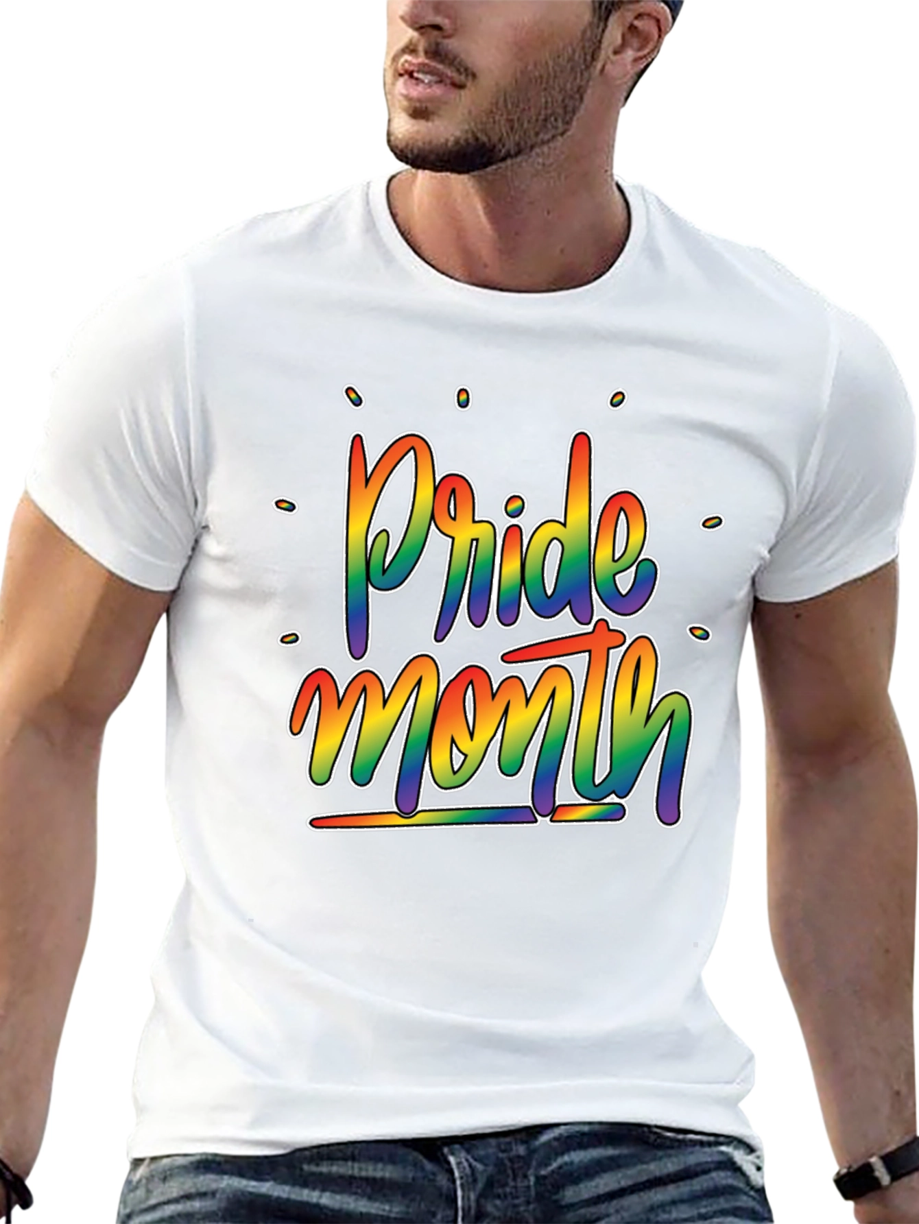 Pride Month Rainbow Graphic T-Shirt