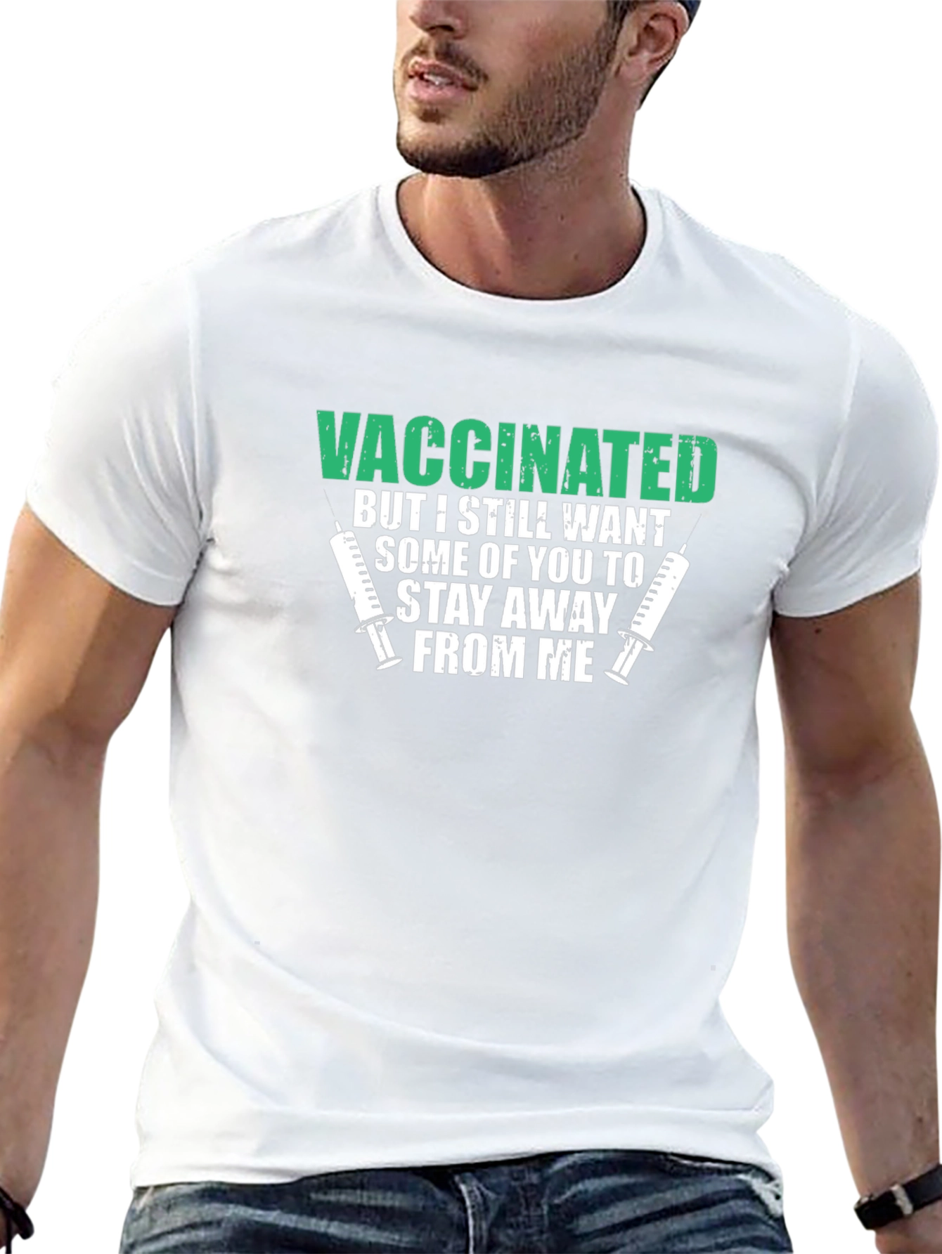 Vaccinated Funny T-Shirt Stay Away