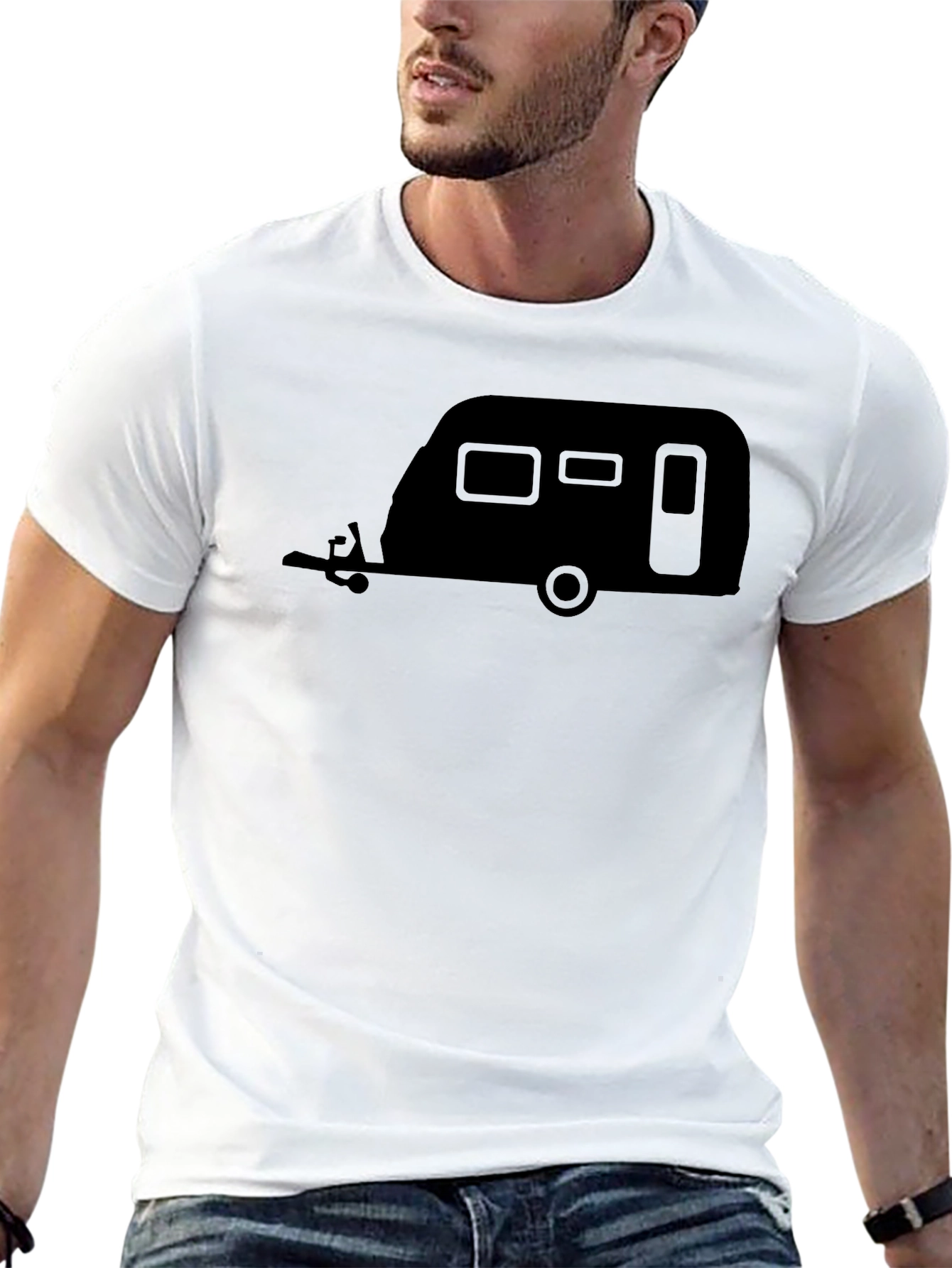 Camper Van Graphic Tee - Black Unisex T-Shirt
