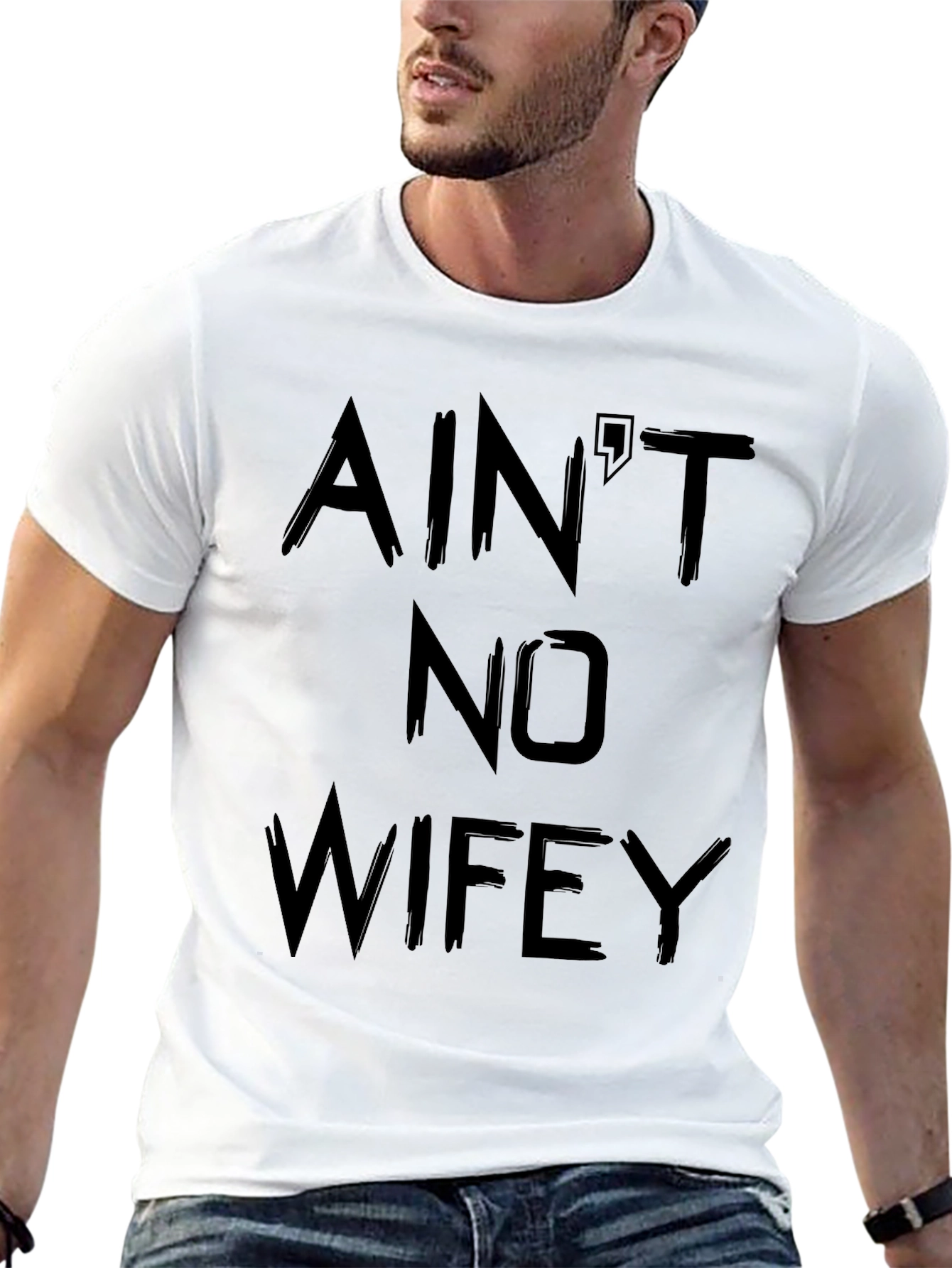 Aint No Wifey Black T-Shirt