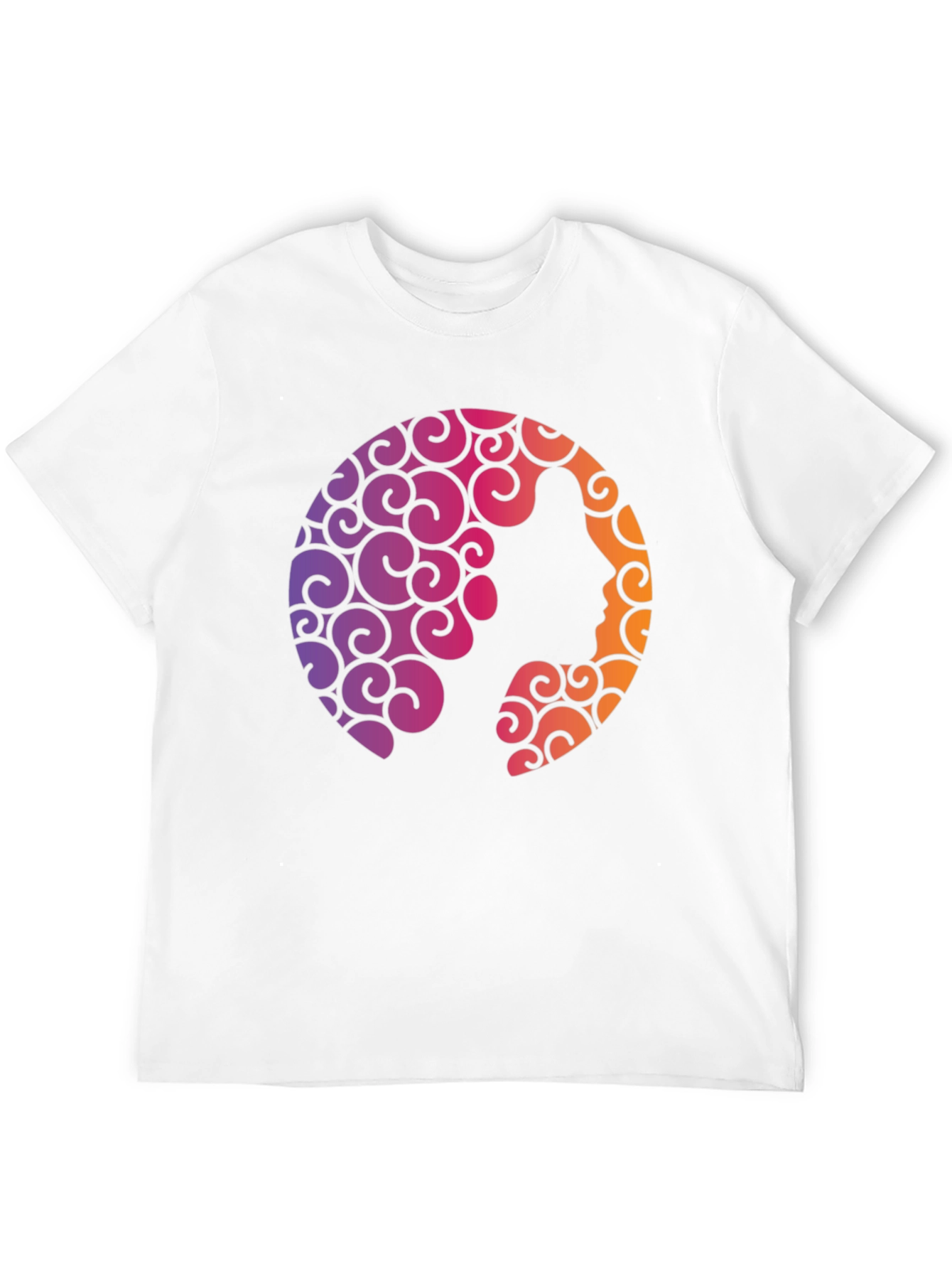 Silhouette Swirl Graphic Tee - Soft Black T-Shirt