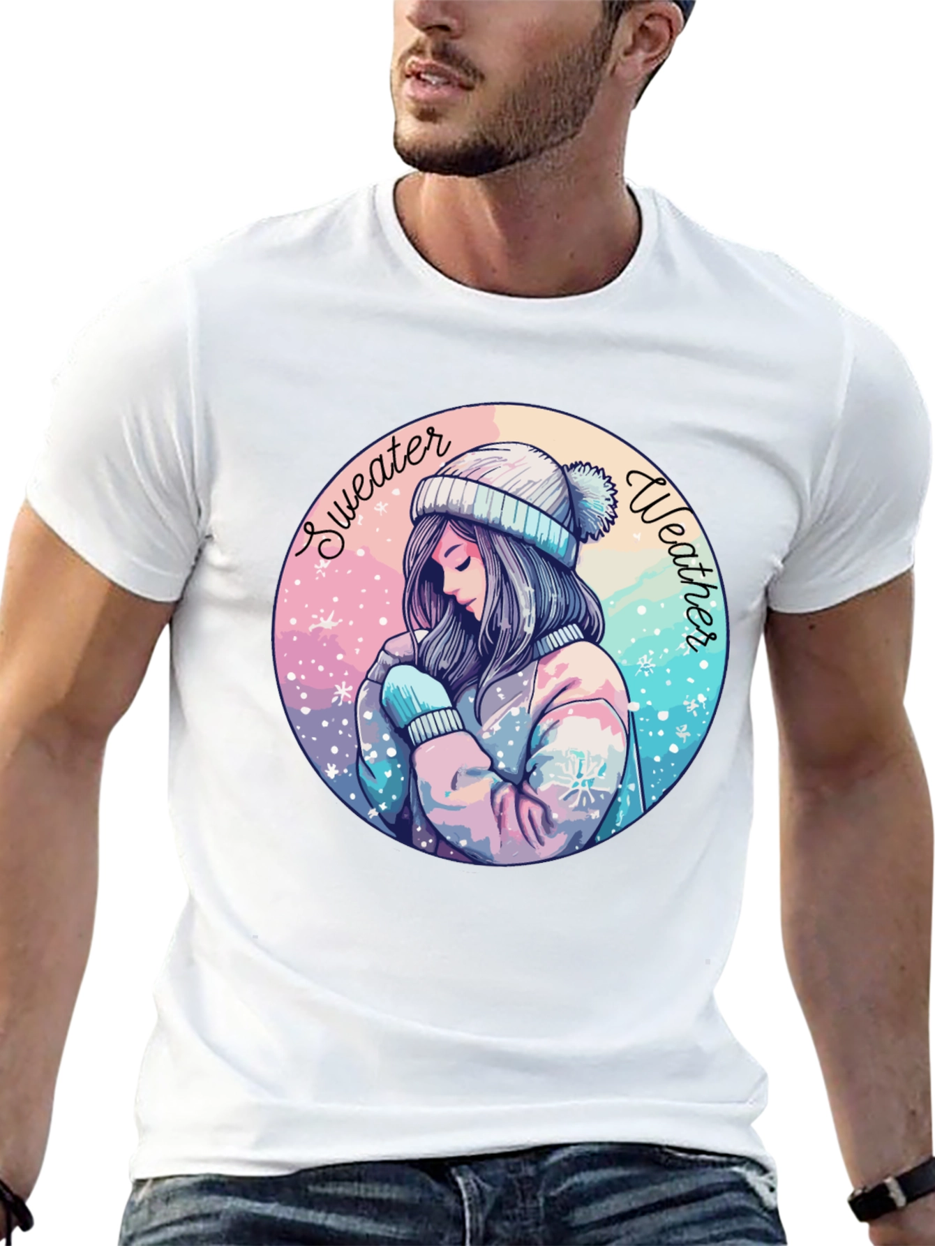 Sweater Weather Graphic Tee - Cozy Comfort