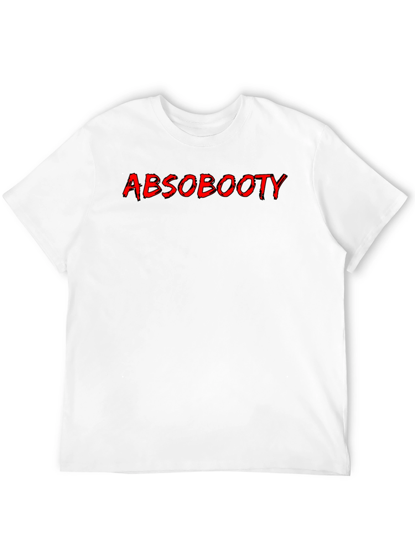 Abs Booty Graphic Tee - Black Cotton T-Shirt