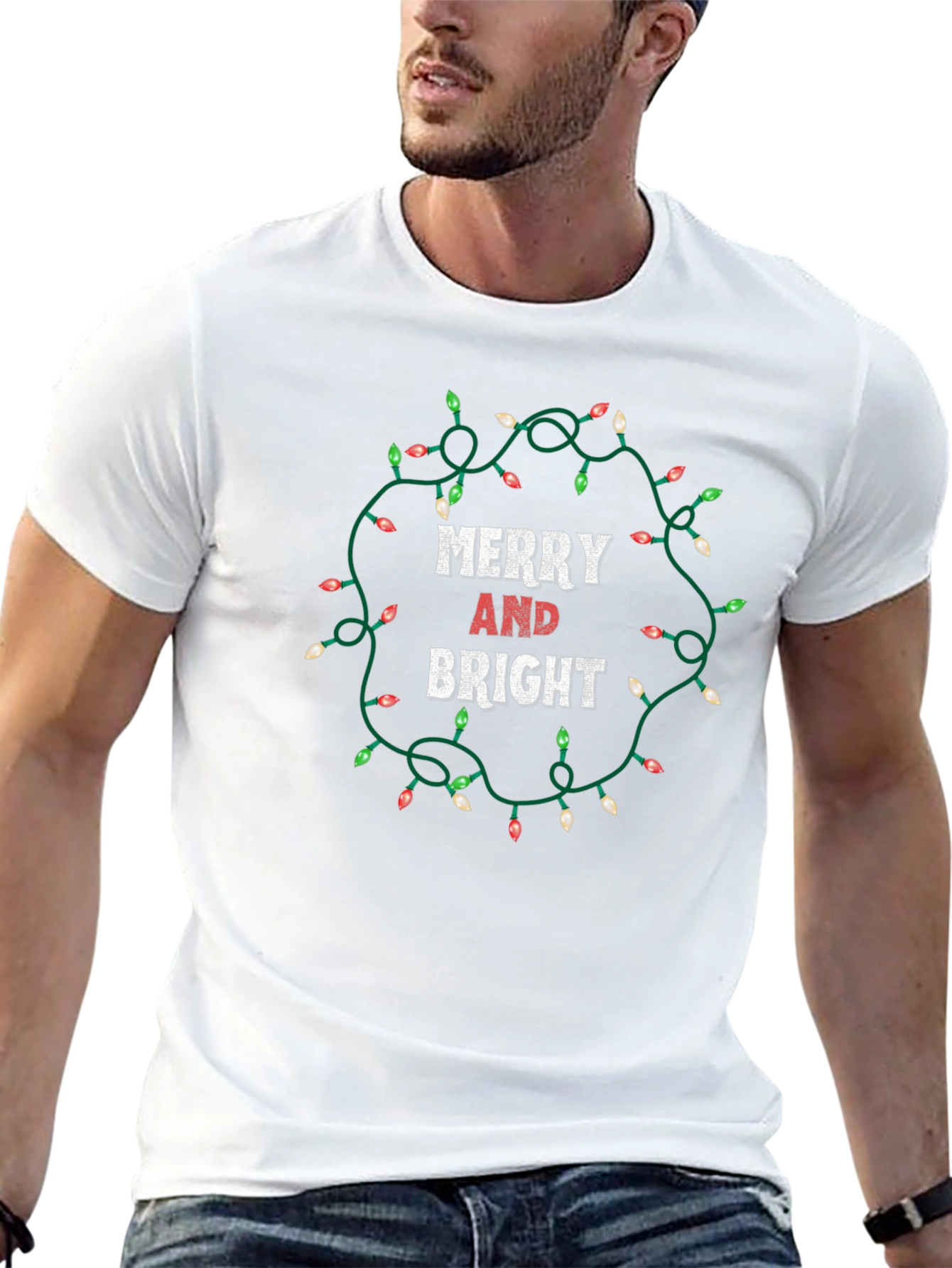 Merry and Bright Christmas Lights T-Shirt