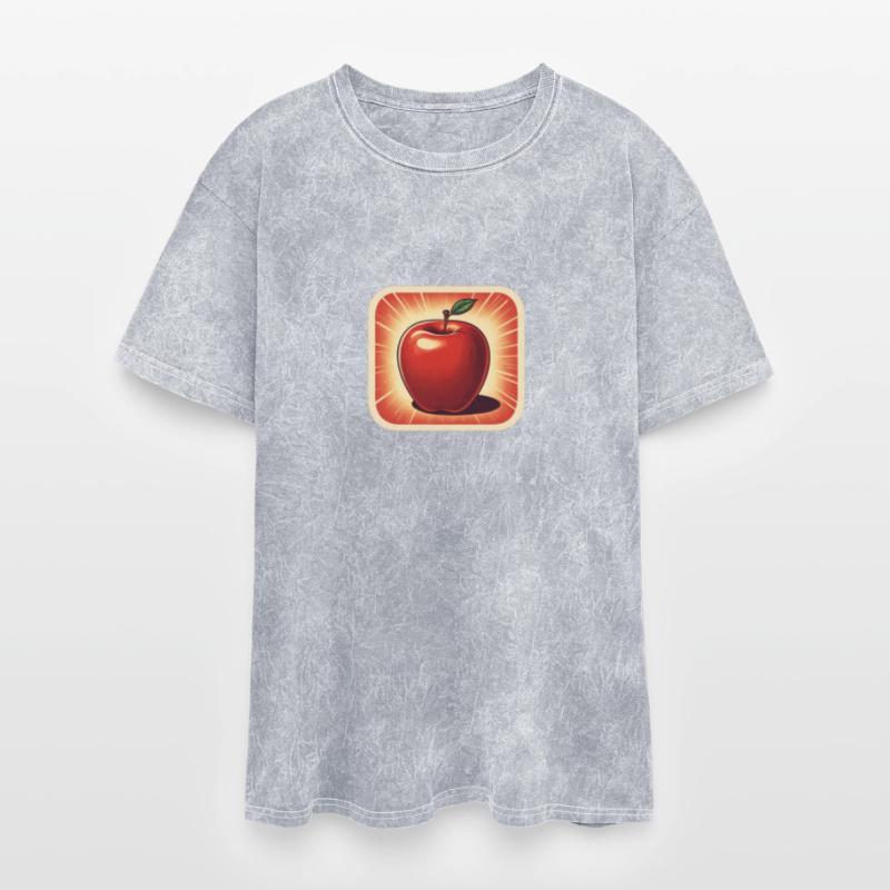 Retro Comic Style Apple Tee - Classic & Bold