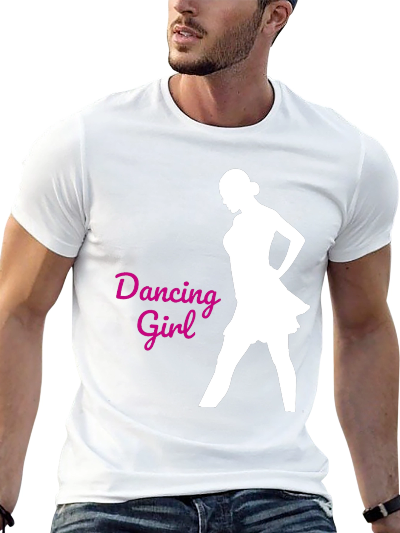 Dancing Girl Graphic Tee - Black
