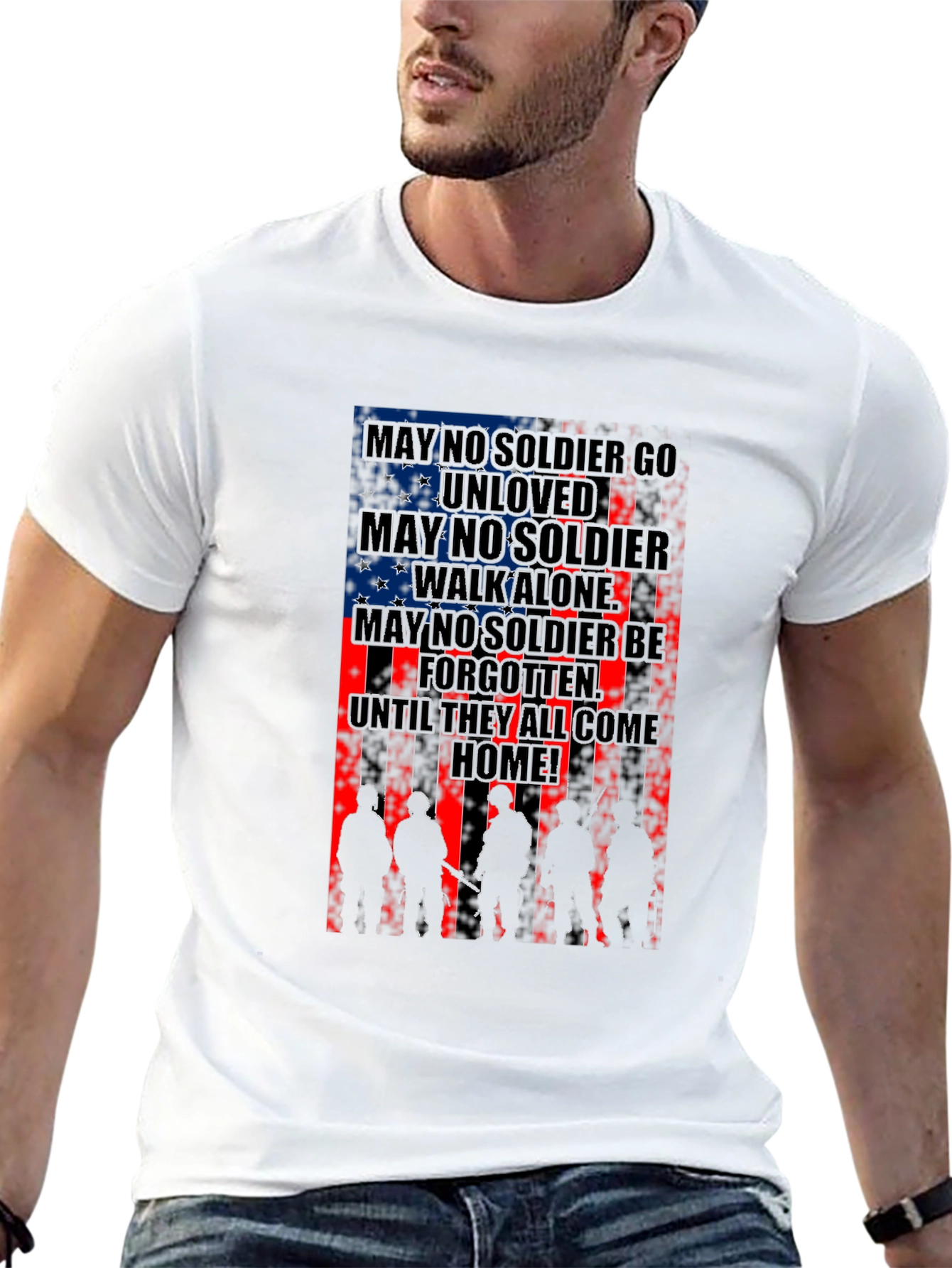 Patriotic Soldier Silhouette T-Shirt
