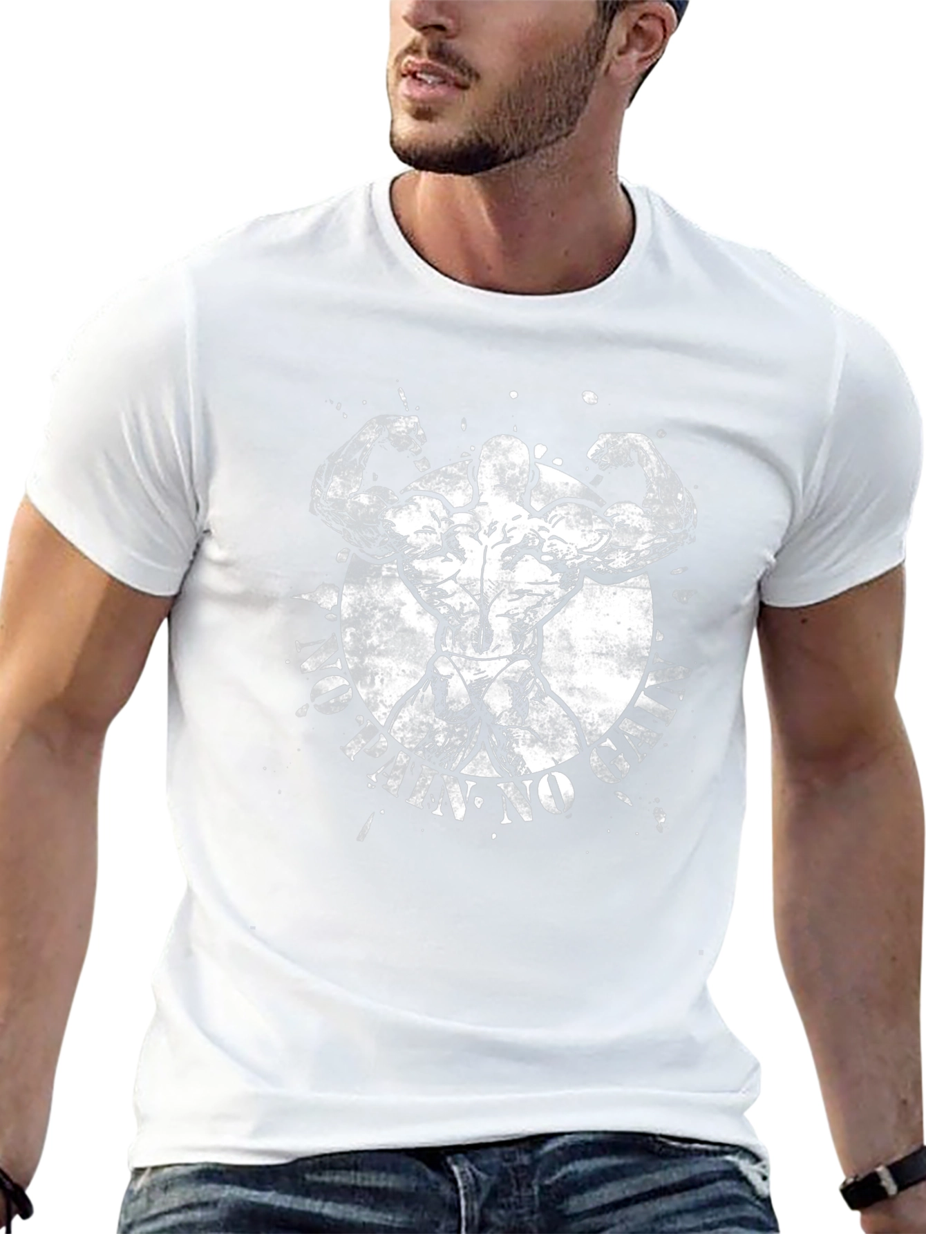 Black Muscle Bodybuilder Graphic T-Shirt