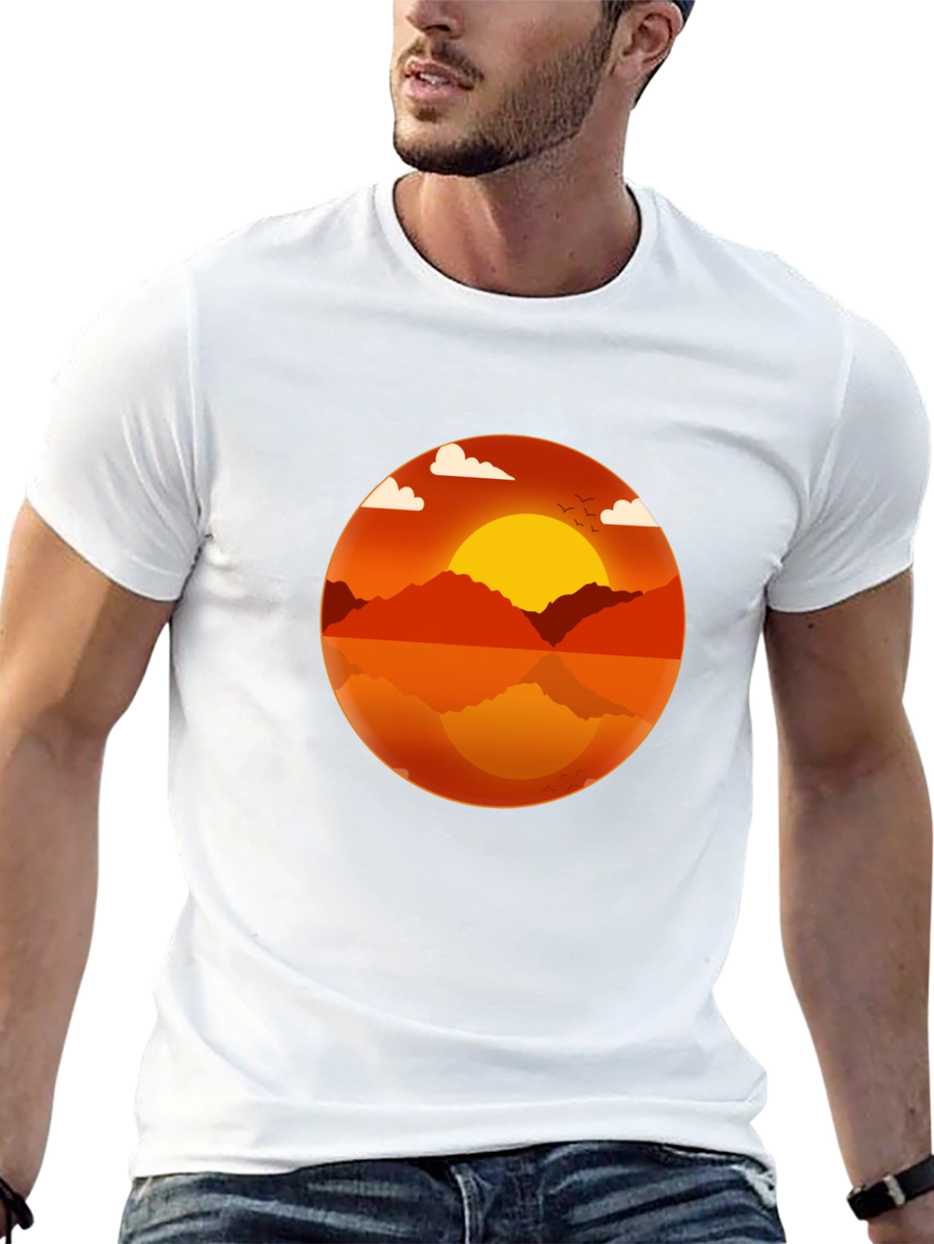 Sunset Graphic Black T-Shirt