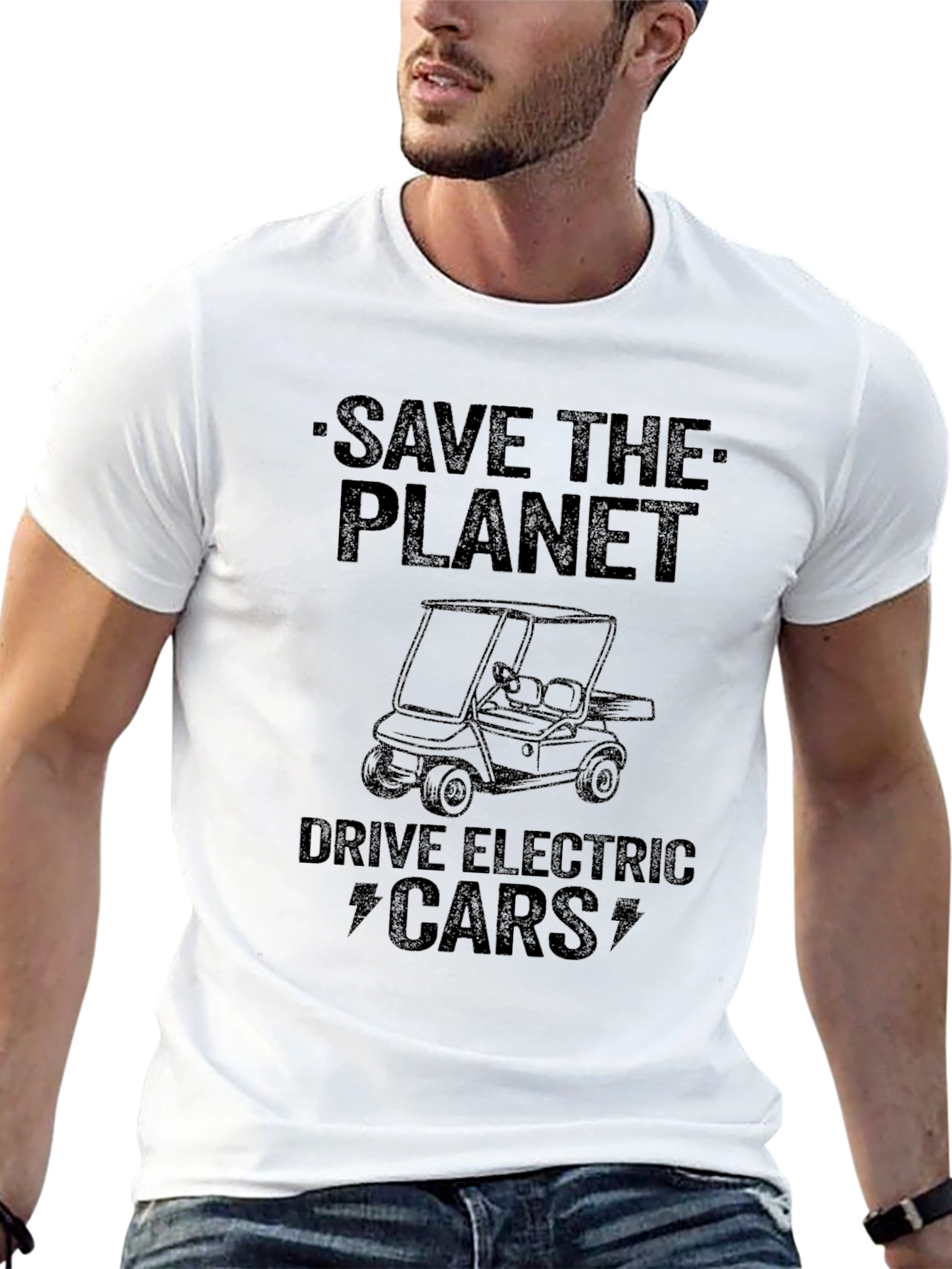 Save the Planet Electric Car Graphic Tee