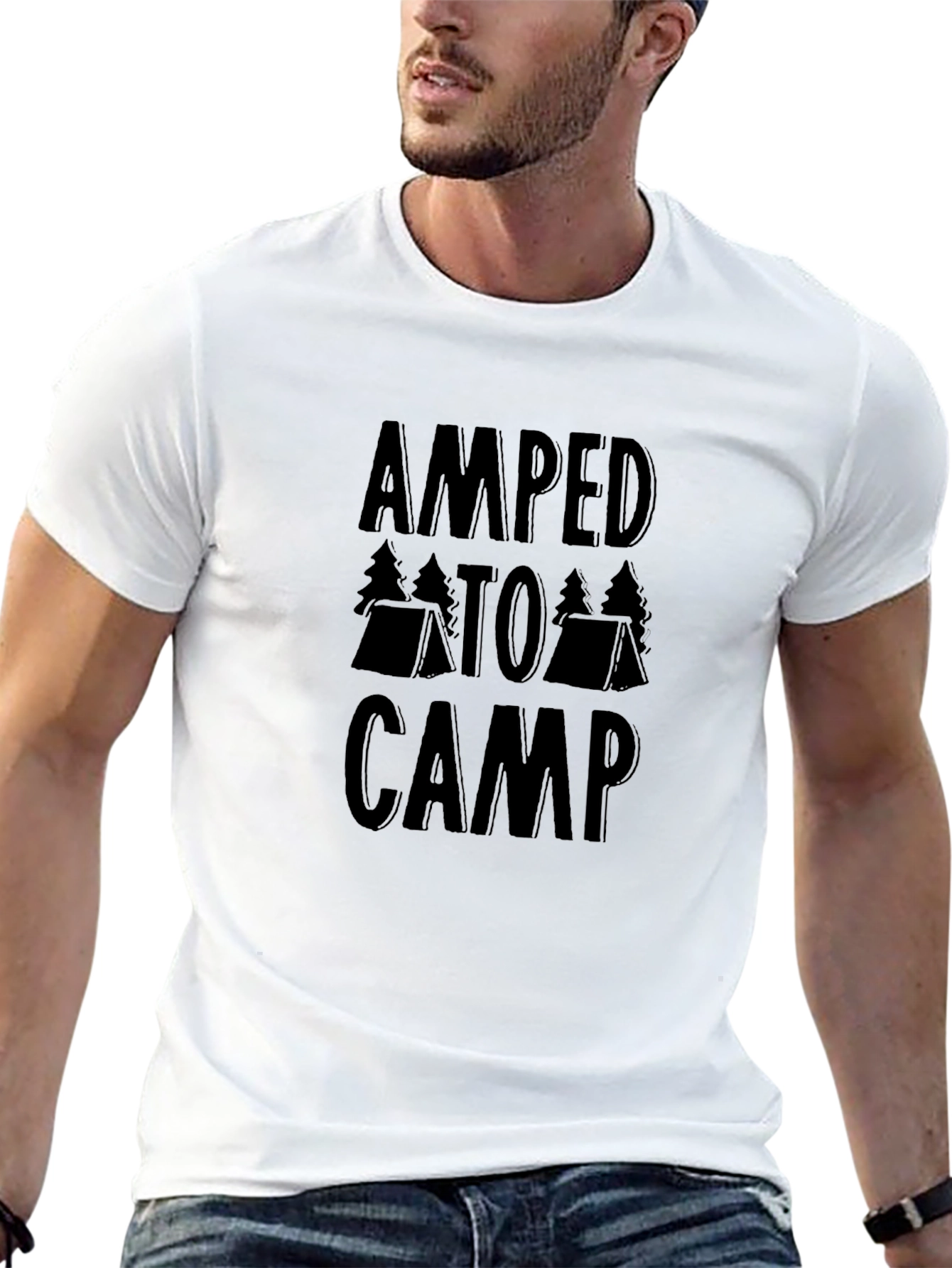 Amped to Camp Graphic Tee - Black